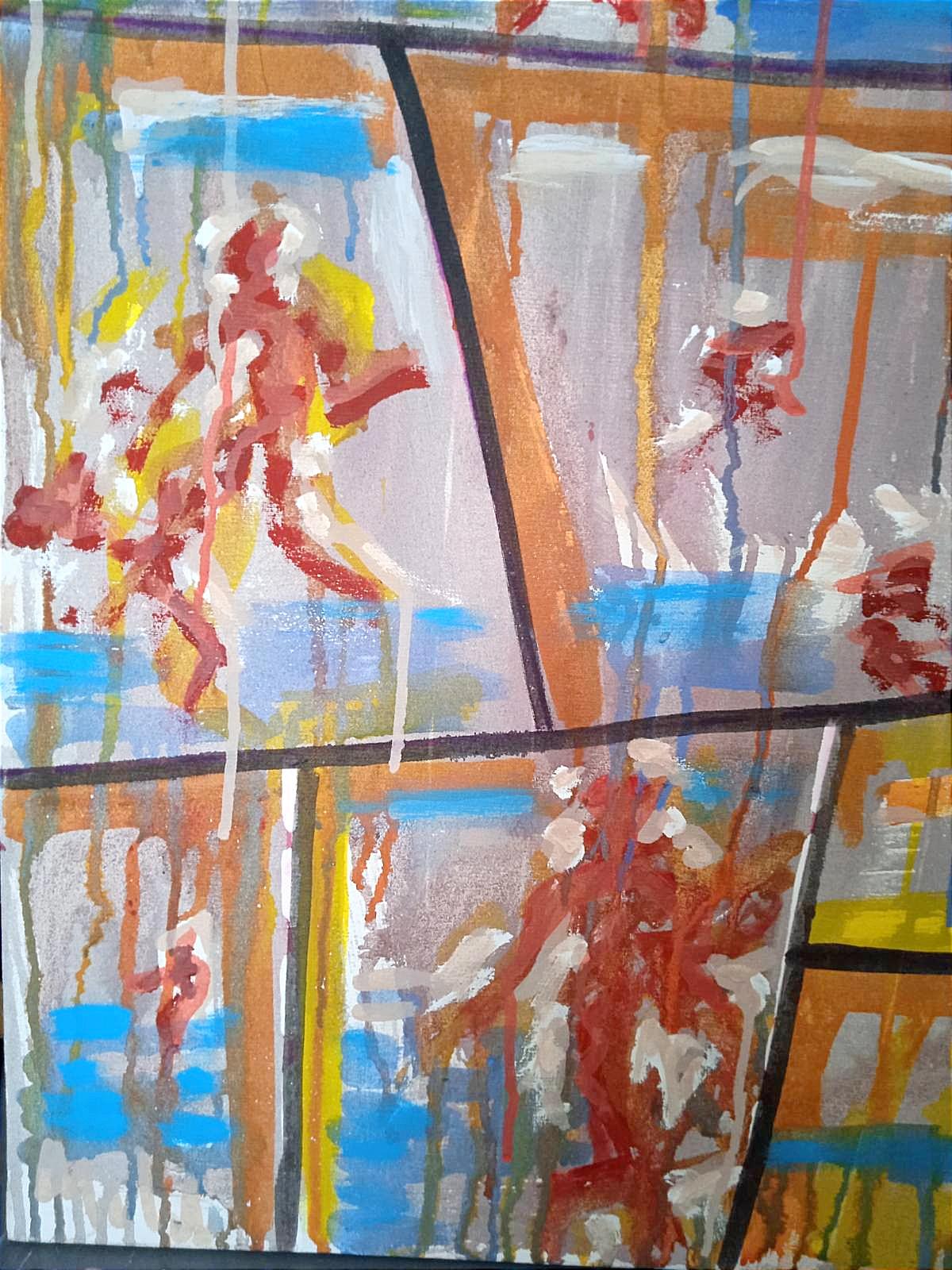 Aventuras de los Rojos - Painting Abstracto de Perekucha Ruslan