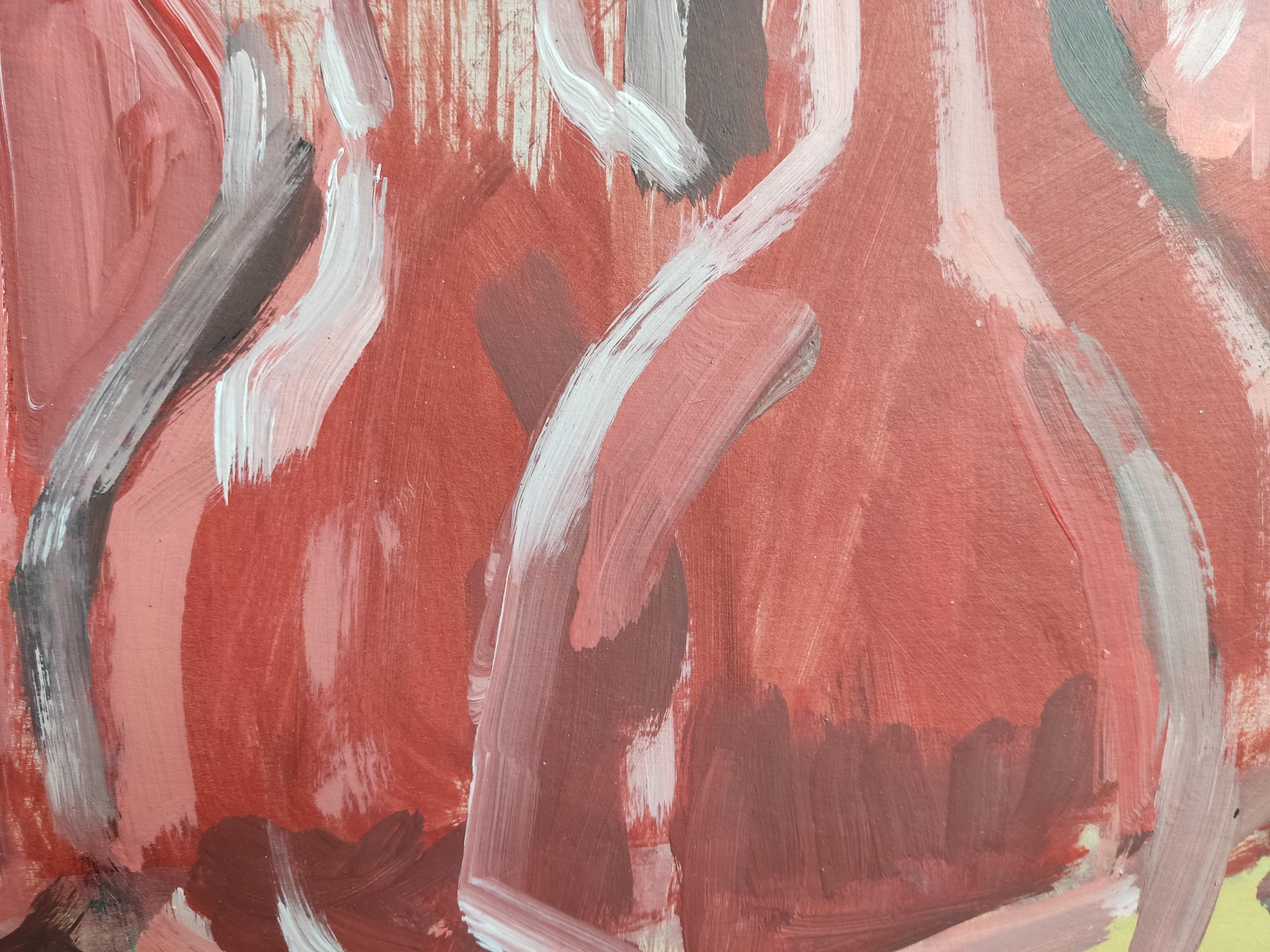 Assembly - Gray Abstract Painting by Perekucha Ruslan