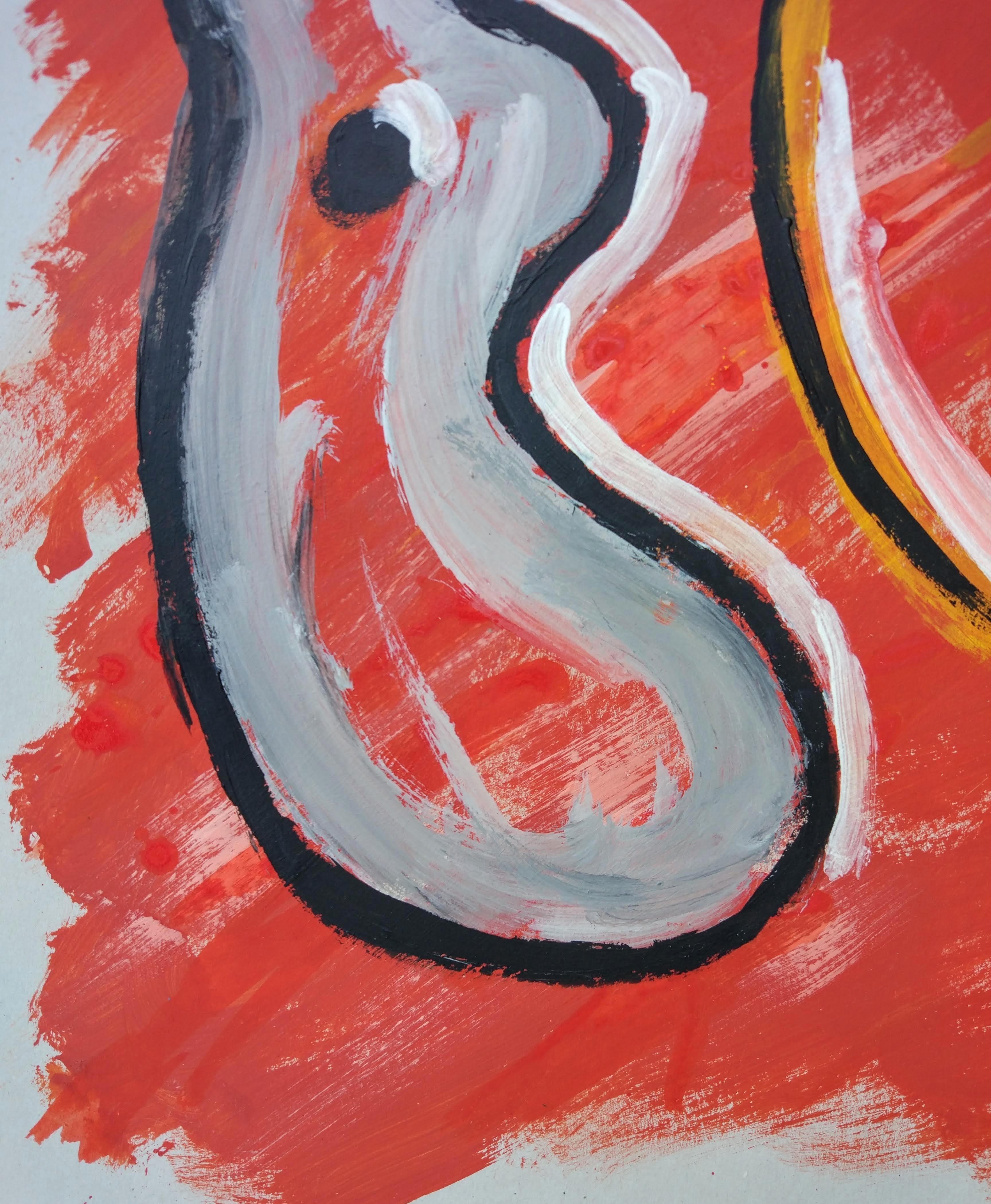 Conversazione - Abstract Painting Rosa di Perekucha Ruslan