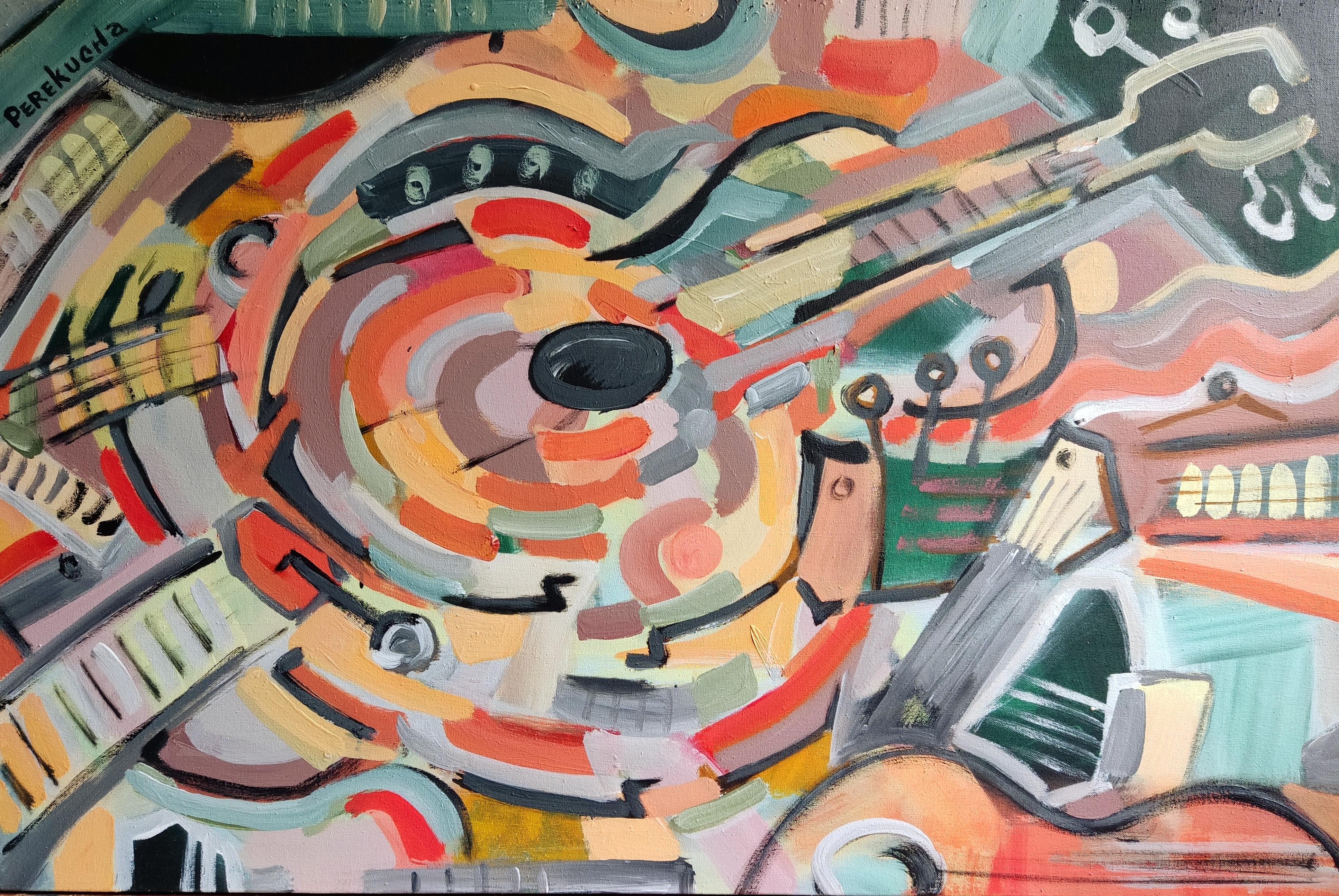 Chitarra - Abstract Painting Marrone di Perekucha Ruslan