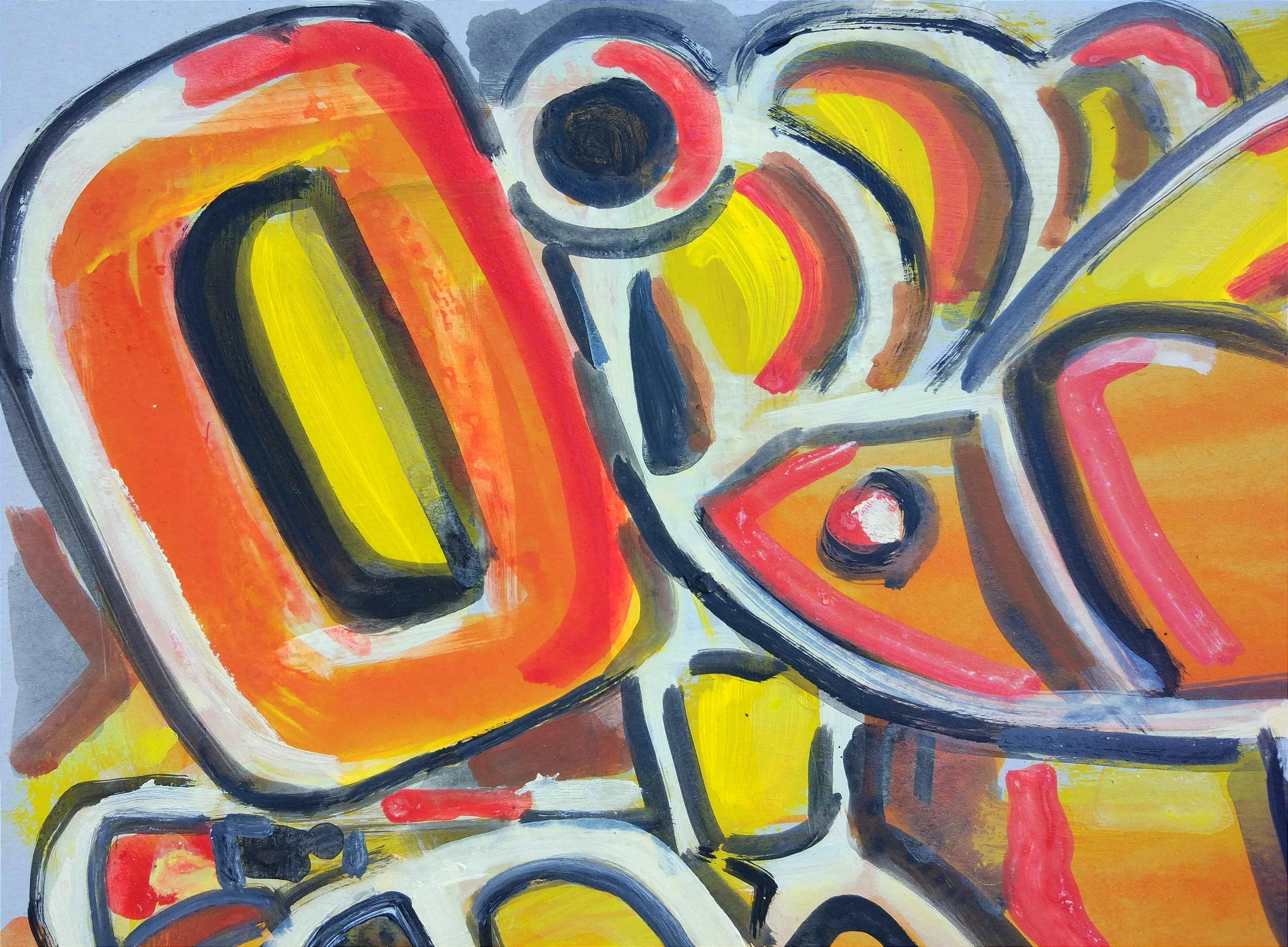 Mystery Of Ancient Civilization - Abstract Painting by Perekucha Ruslan