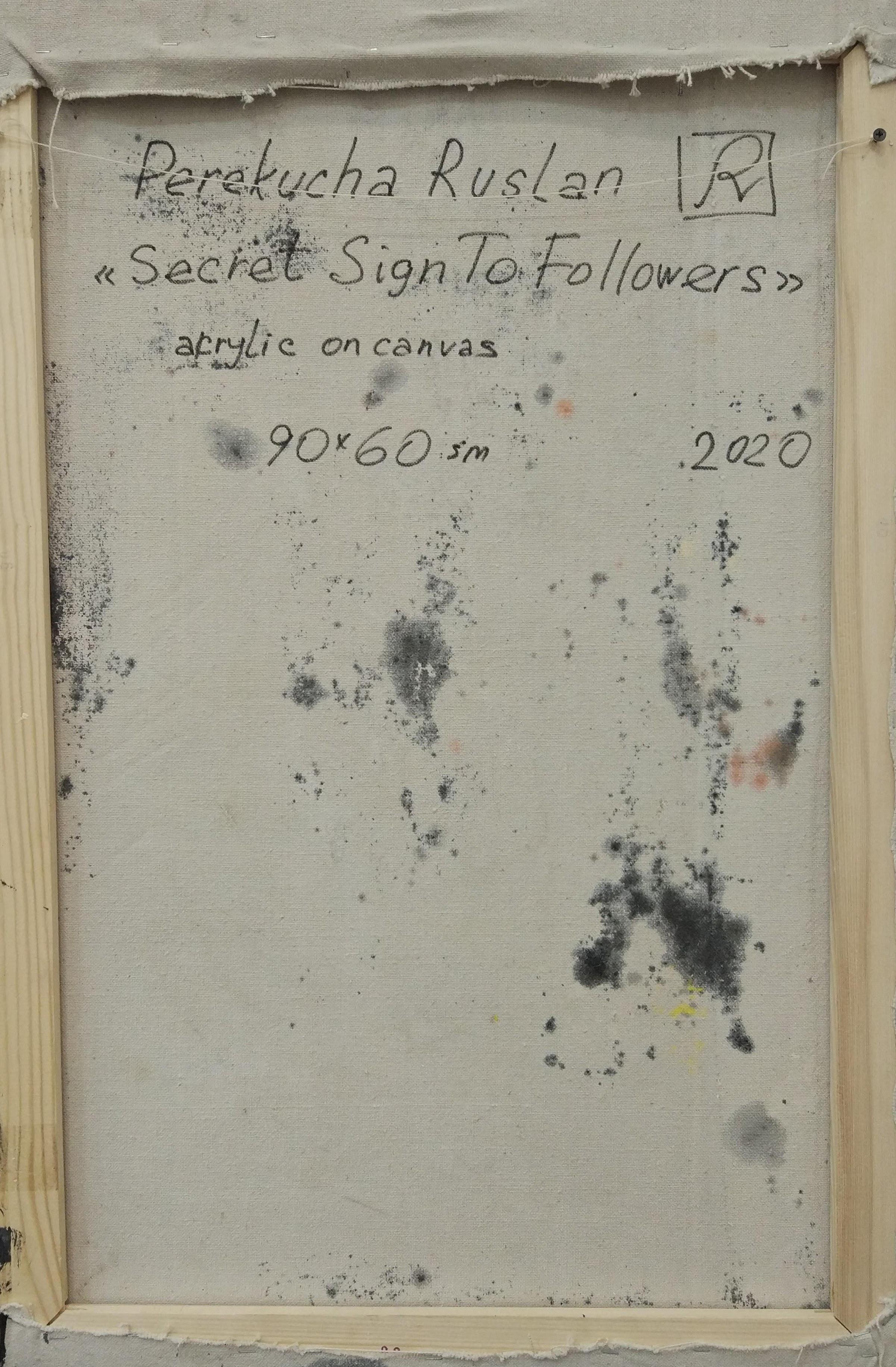 Geheimes Zeichen an die Follower – Painting von Perekucha Ruslan