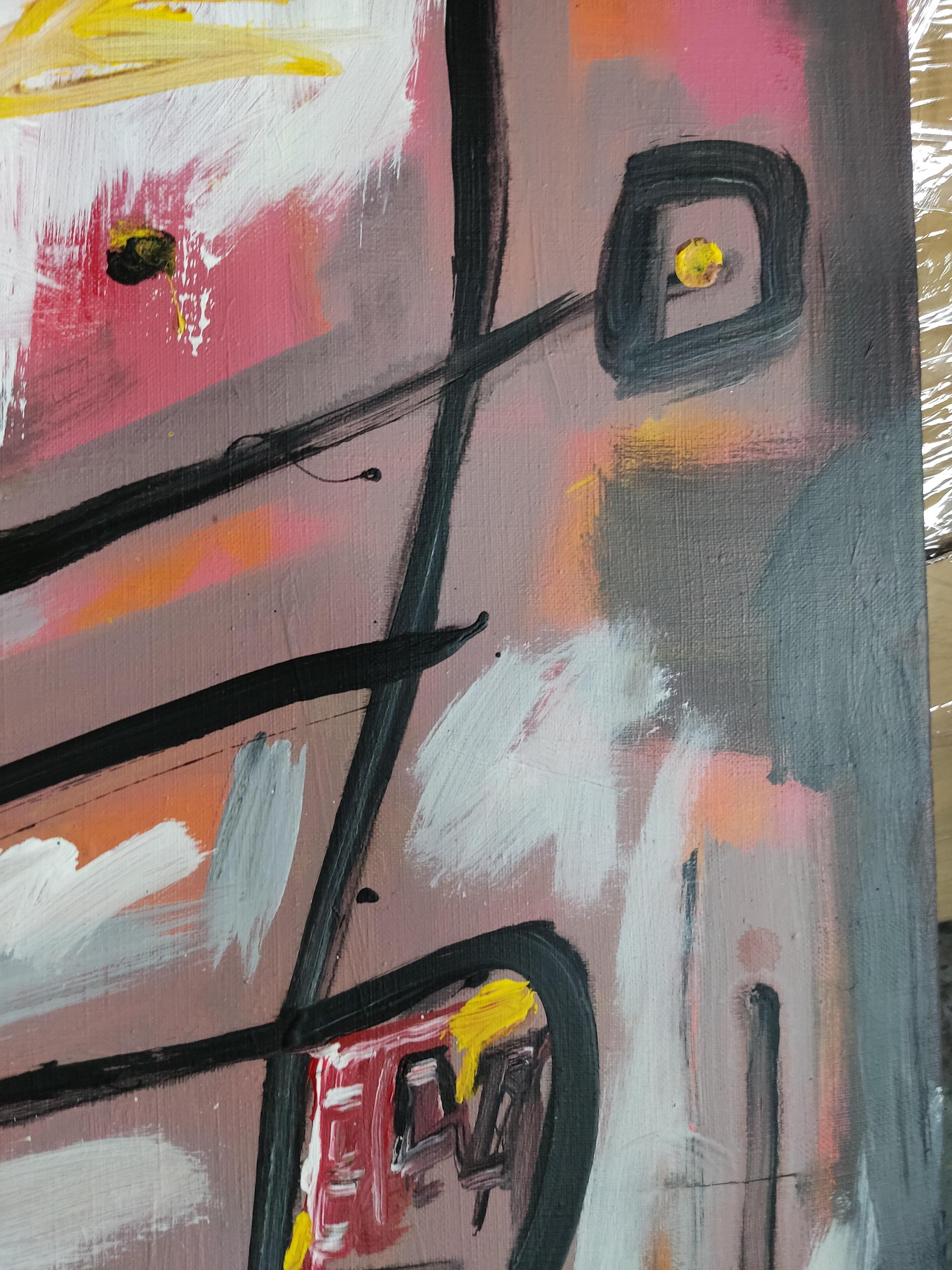 Autoritratto di un pittore - Painting Astratto di Perekucha Ruslan