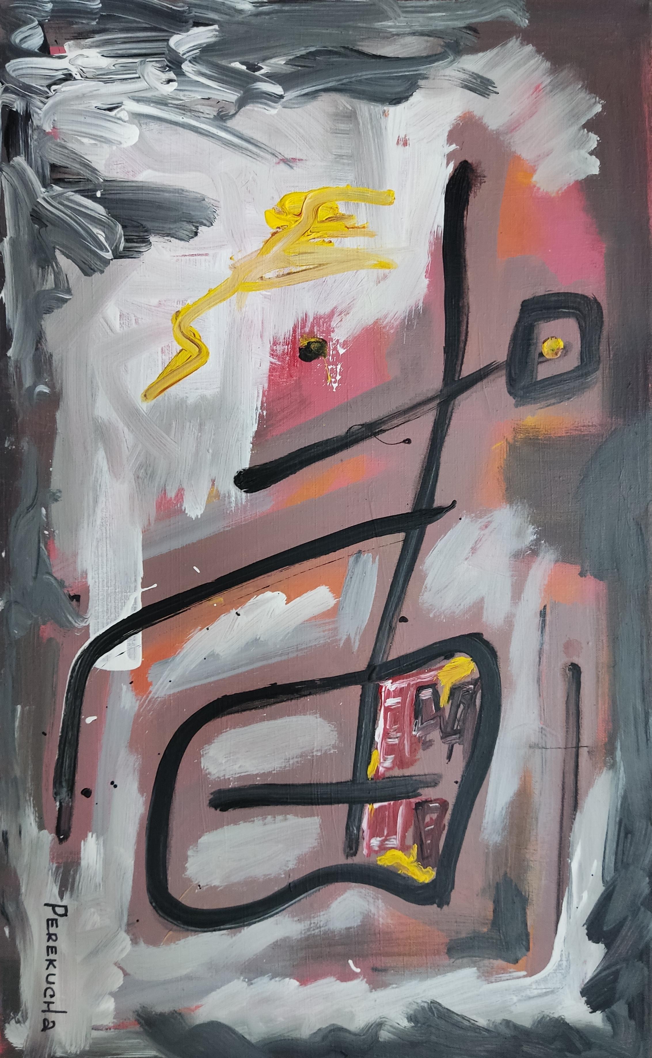 Abstract Painting di Perekucha Ruslan - Autoritratto di un pittore