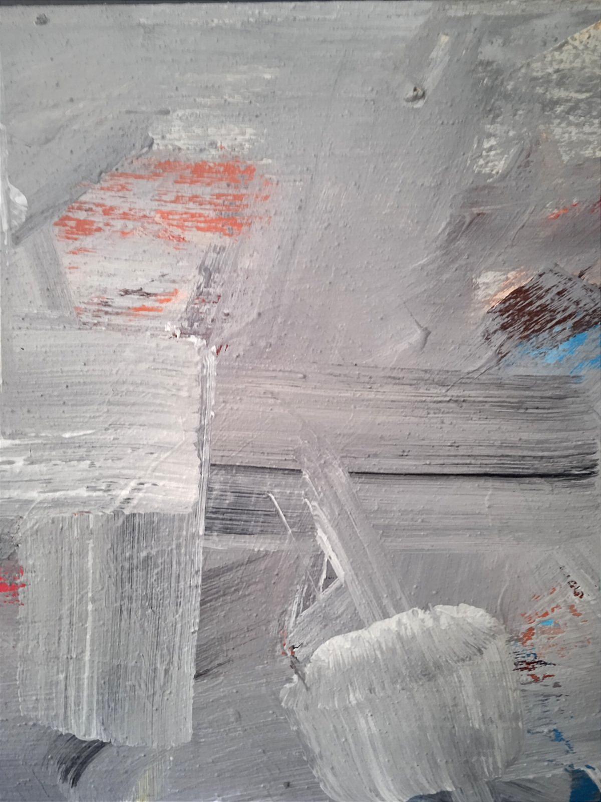 Sphere's Music - Gray Abstract Painting by Perekucha Ruslan