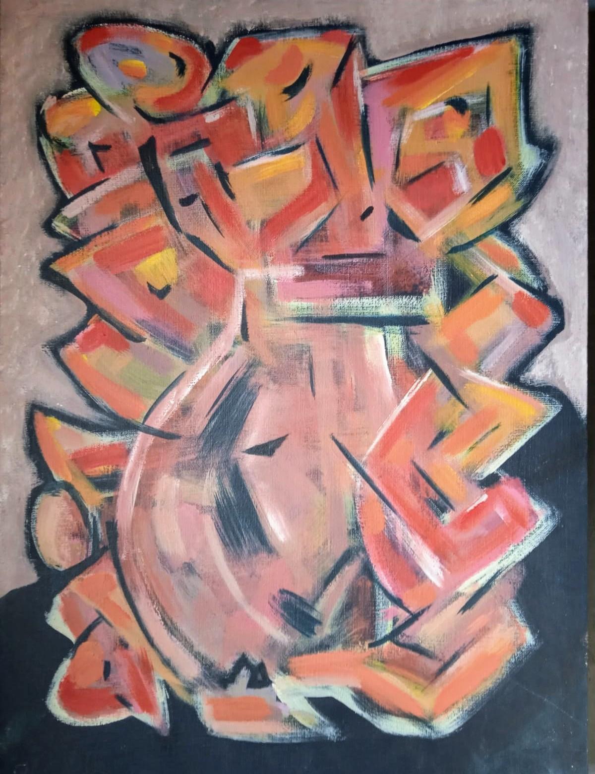 Abstract Painting de Perekucha Ruslan - Naturaleza muerta sobre terciopelo negro