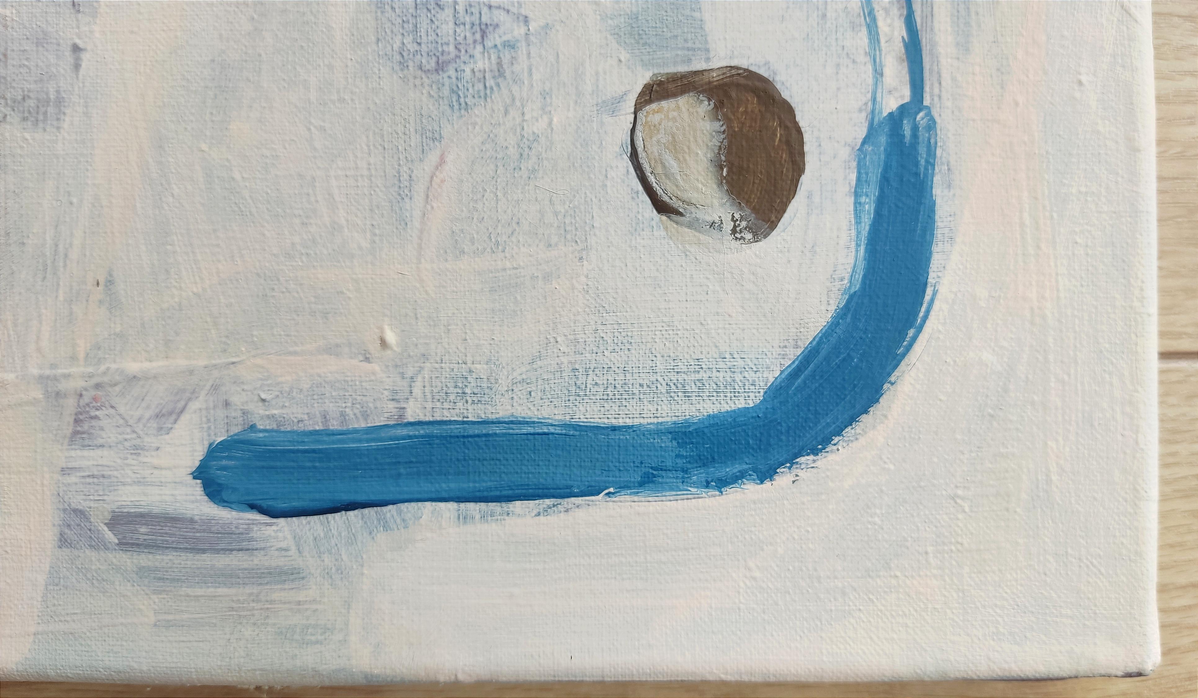 The Sea Adventure - Gray Abstract Painting by Perekucha Ruslan