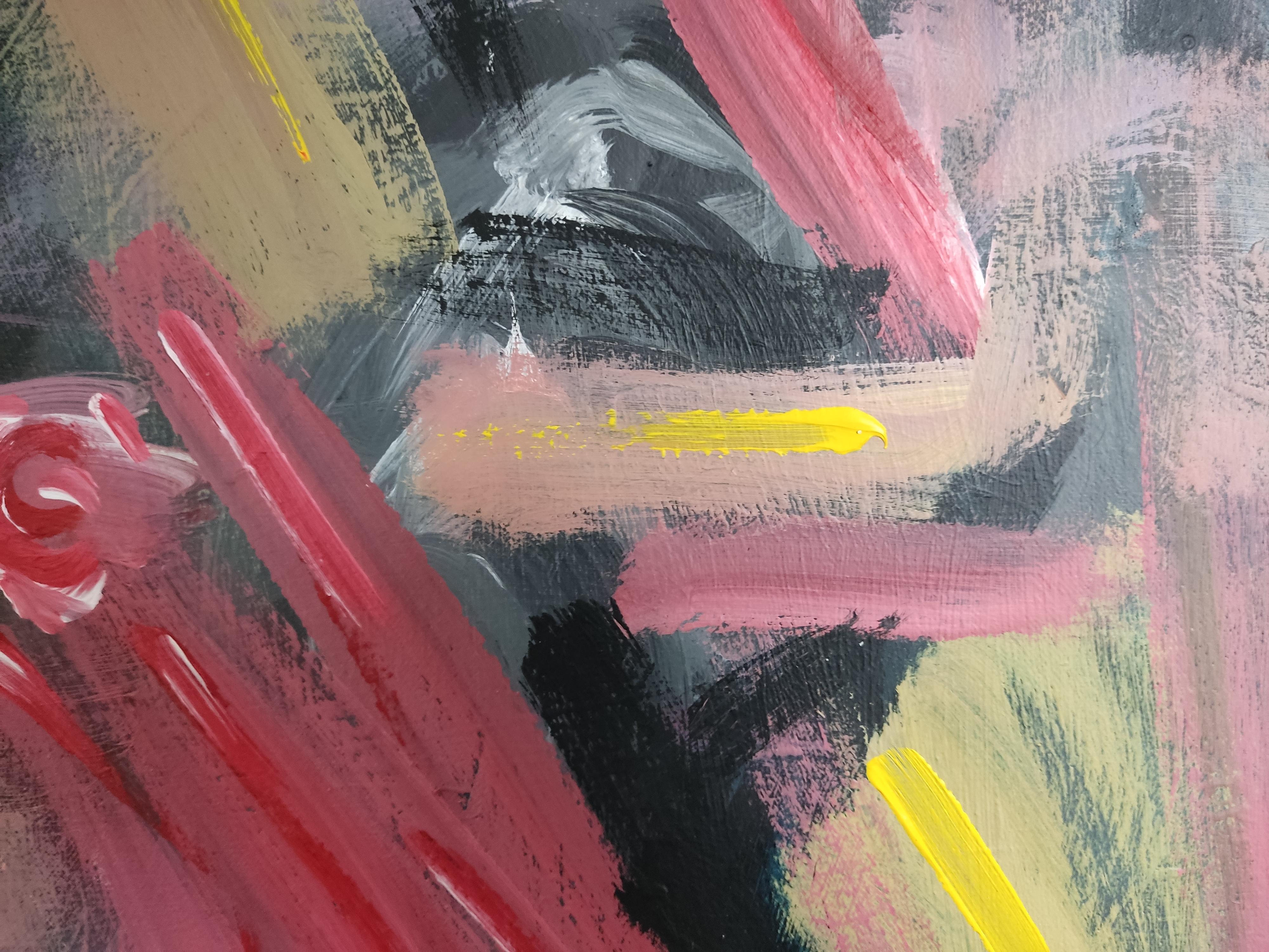 Le cheval sauvage - Marron Abstract Painting par Perekucha Ruslan