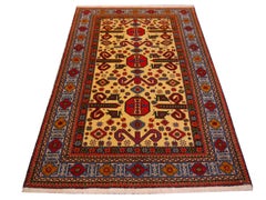 Perepedil Kazak Rug Hand Knotted in Azerbaijan Vintage Semi Antique Rug
