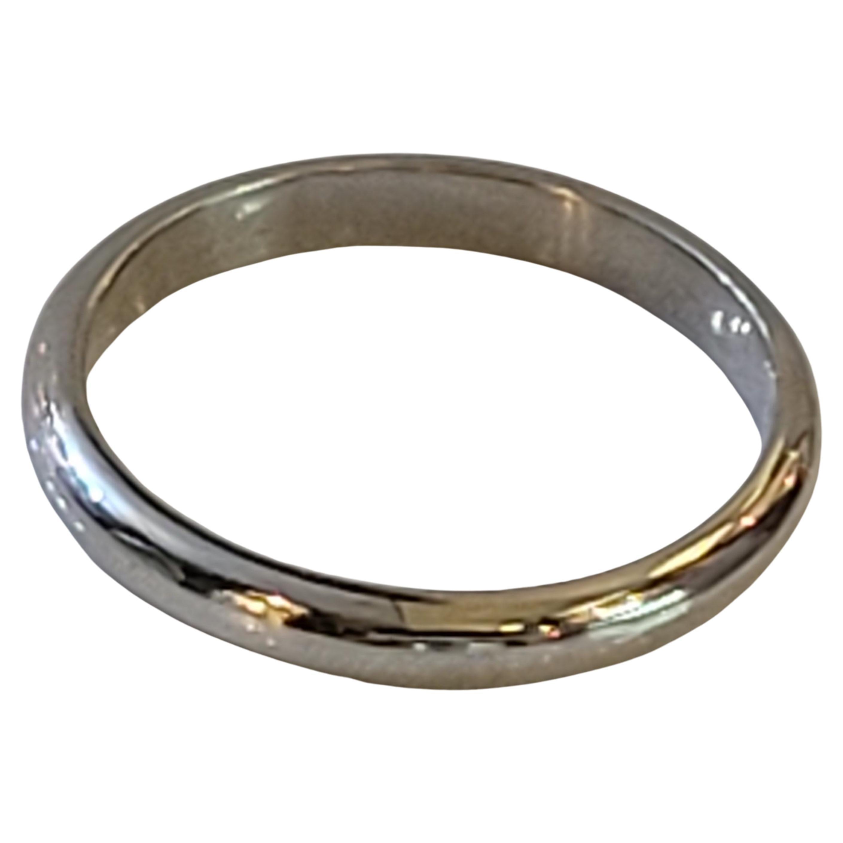 Peretti Tiffany & co platinum  wedding ring  2.2 mm size 6.5 For Sale