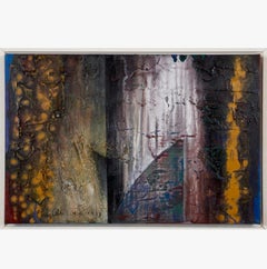 Abstrakt-expressionistische Kunst Lateinamerikanisches Mixed Media-Ölgemälde Perez Celis