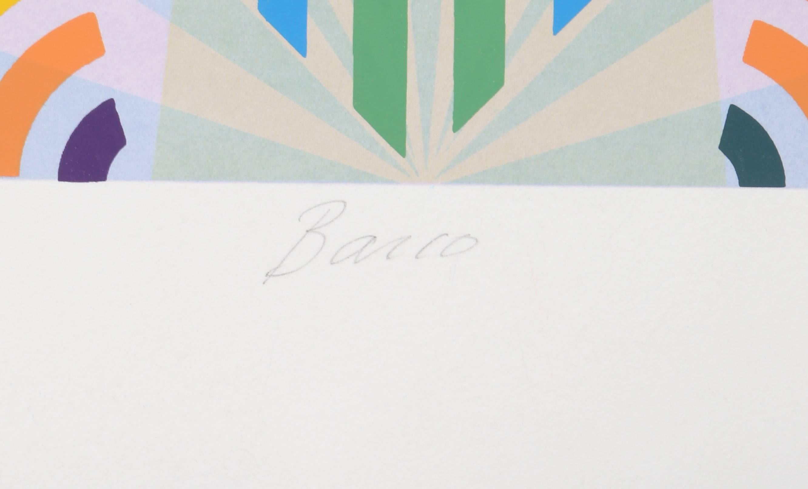 Barro, Op Art Geometric Abstract Screenprint by Perez Melero For Sale 1