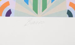 Barro, Op Art Geometrischer abstrakter Siebdruck von Perez Melero