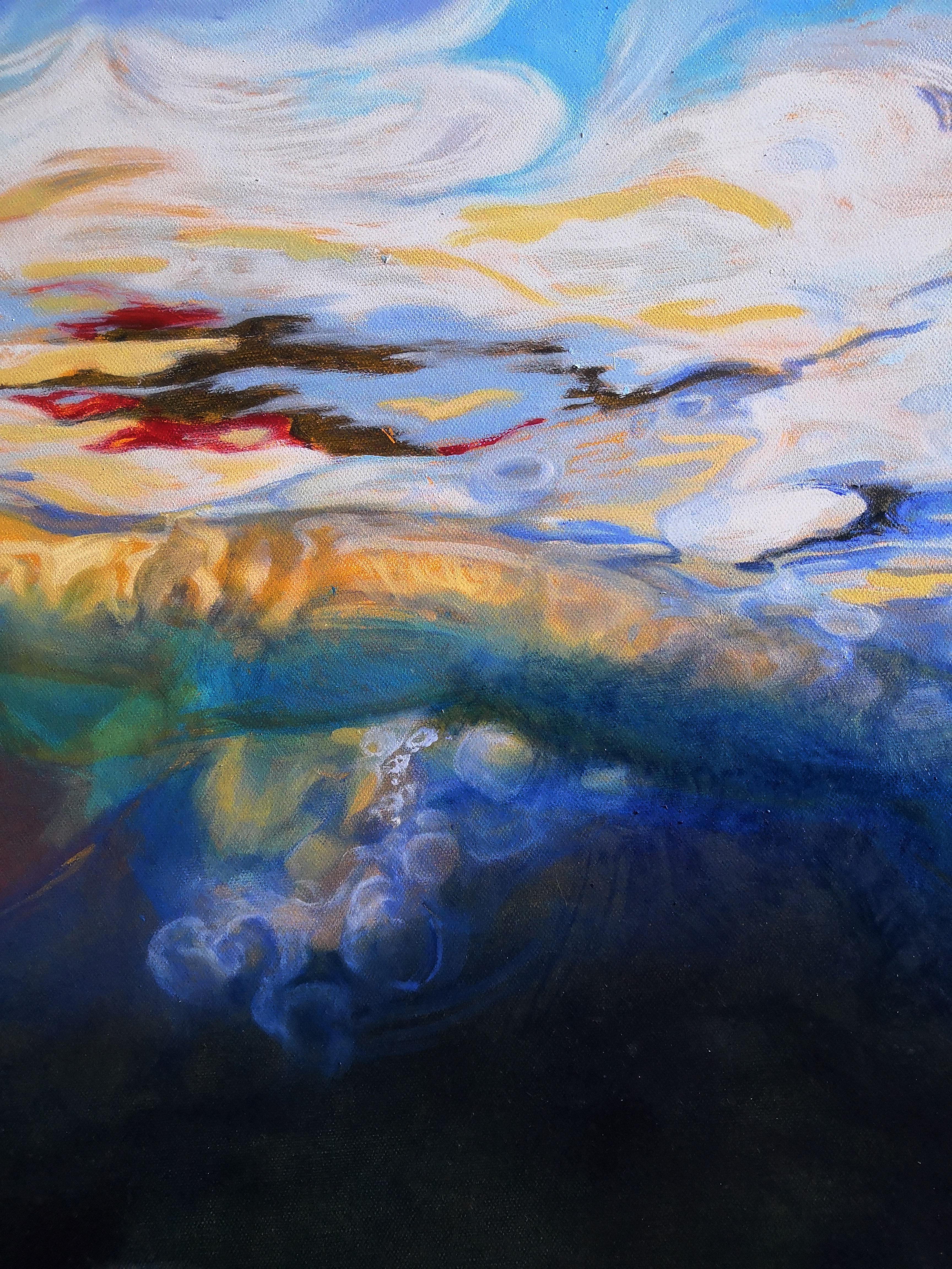 La Nageuse by Perez Petriarte Two Paintings that form One 1