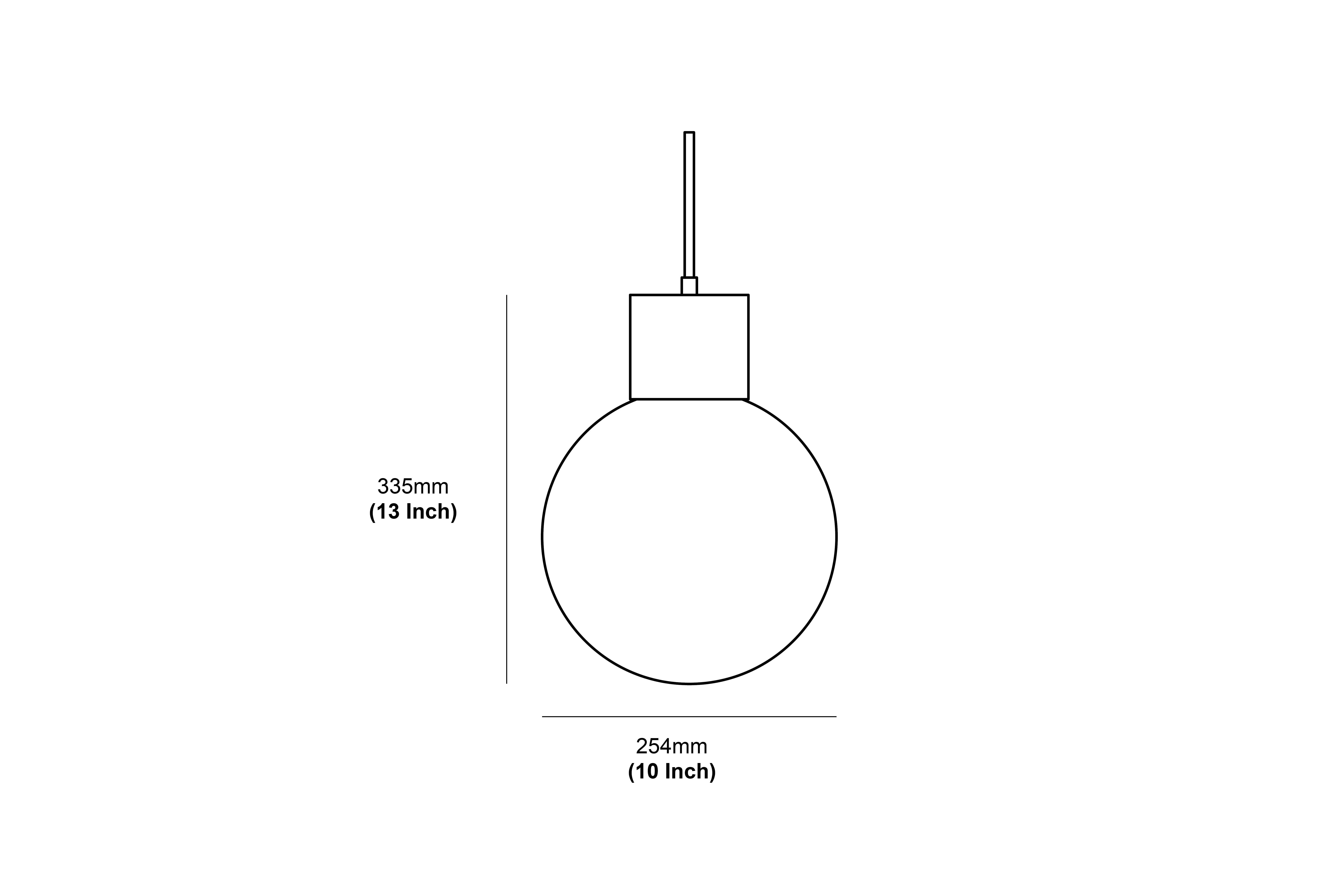 Australien Lampe à suspension Perf tube en laiton perforé de taille moyenne, abat-jour rond en verre en vente