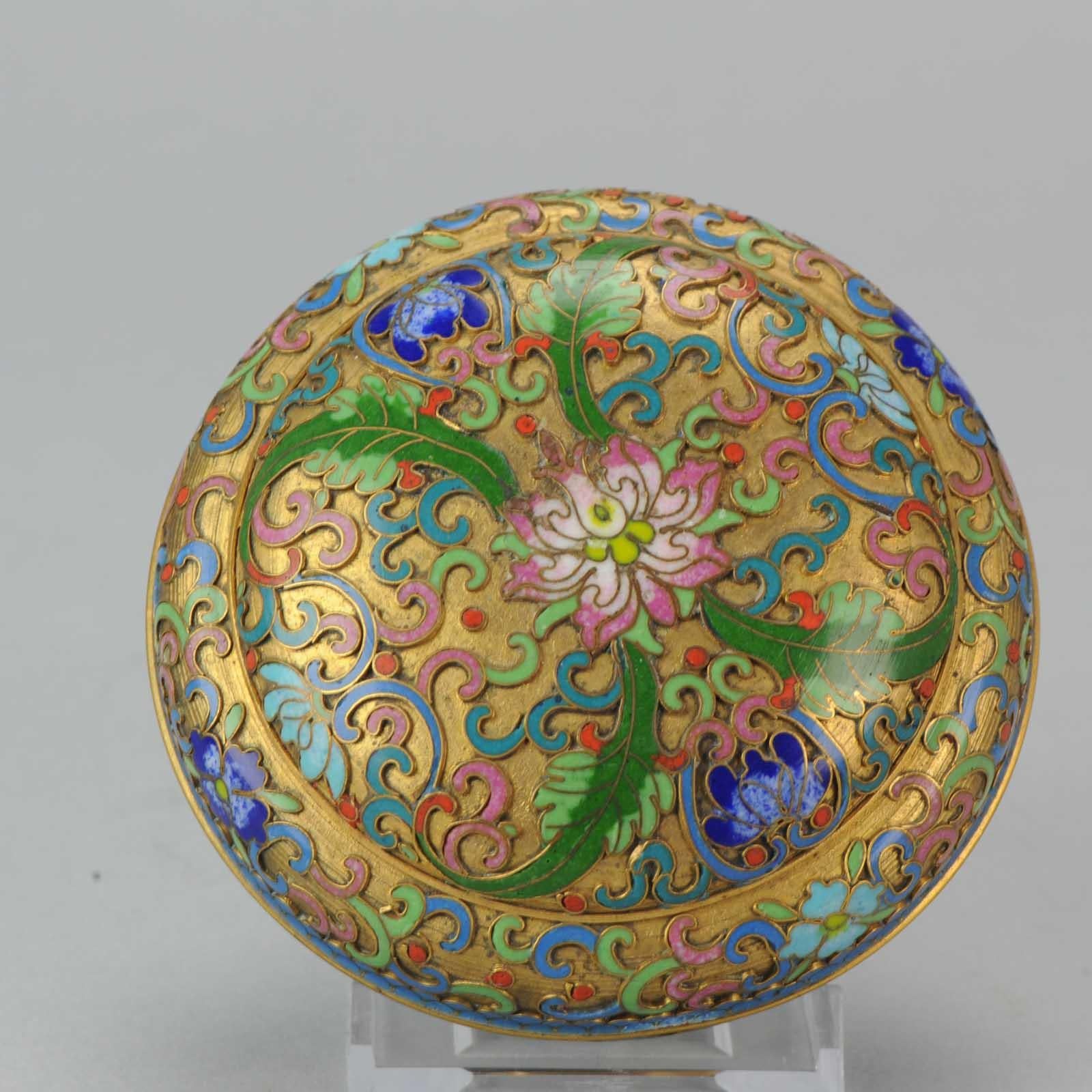 Perfect Antique Chinese Cloissone Box Qing Period Bronze, 19th/20th Century

Great piece of cloisonne.

Additional information:
Material: Porcelain & Pottery
Type: Boxes
Region of Origin: China
Period: Perfect
Age: Post-1940
Original/Reproduction: