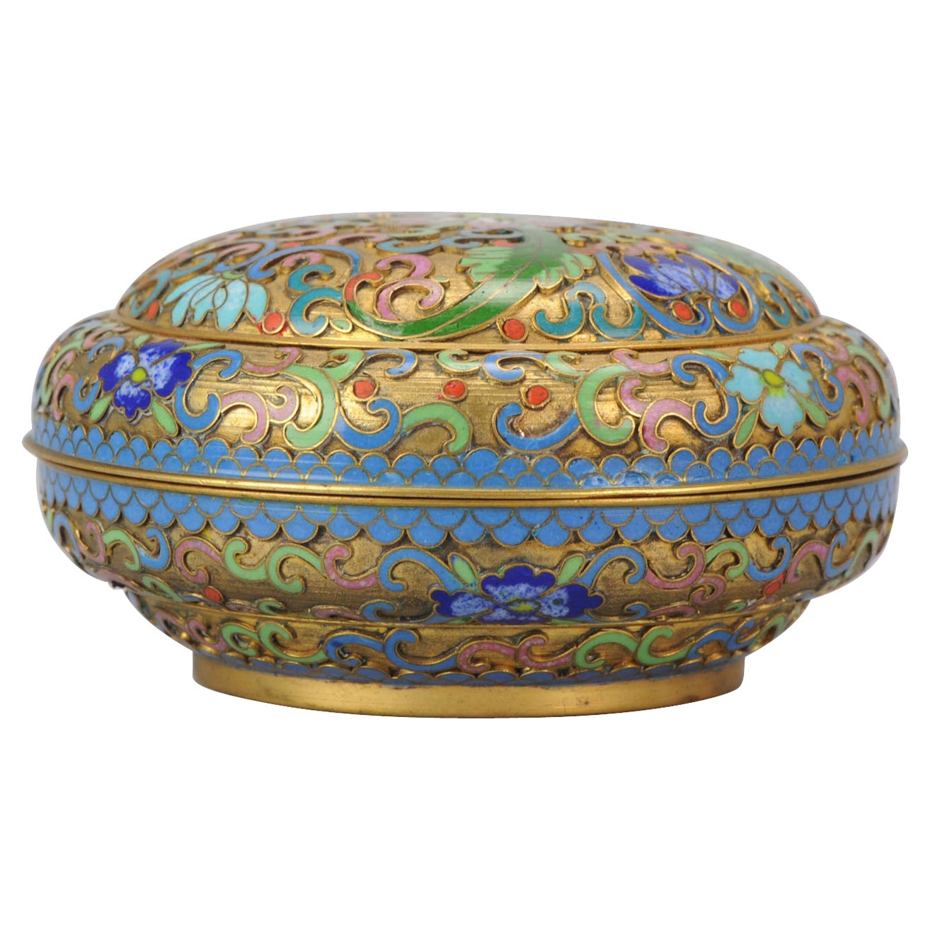 Perfect Antique Chinese Cloissone Box Qing Period Bronze, 19th/20th Century