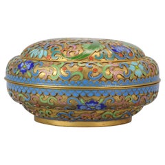 Perfect Antique Chinese Cloissone Box Qing Period Bronze, 19th/20th Century