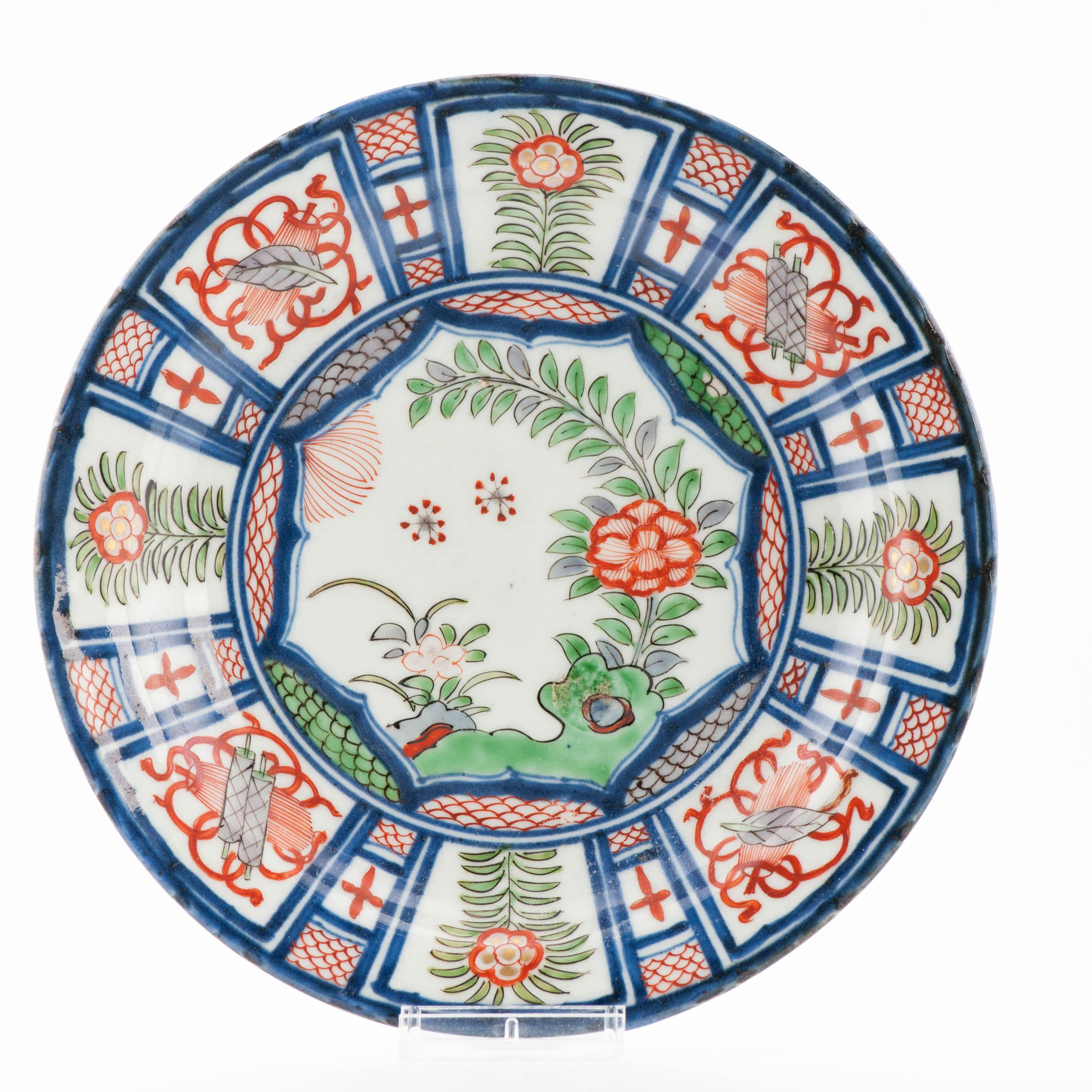 Sharing with you this very nice edo period, 1680-1700, example. With a central scene of a flowers. Rare Japanese Kraak interpretation. The rim beautifully painted.

Marked at base.

Arita ware, also known as Arita-yaki, has its origins in 1616, when