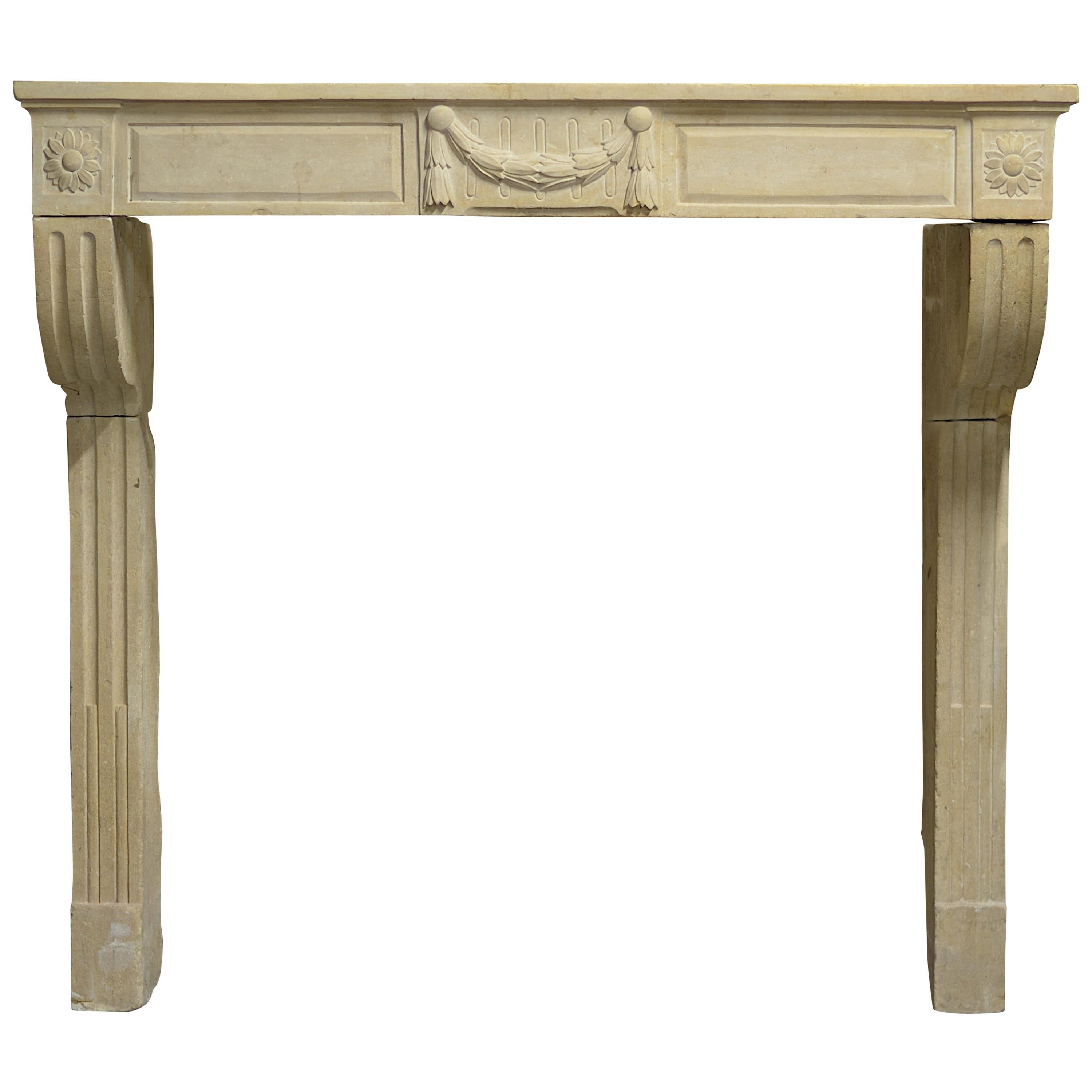 Perfect Antique French Louis XVI Fireplace Mantel