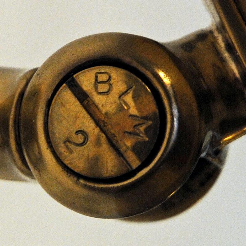 Ottone Bella coppia di lampade da parete in ottone di Hans Bergström per Atelje Lyktan, Svezia, anni '60