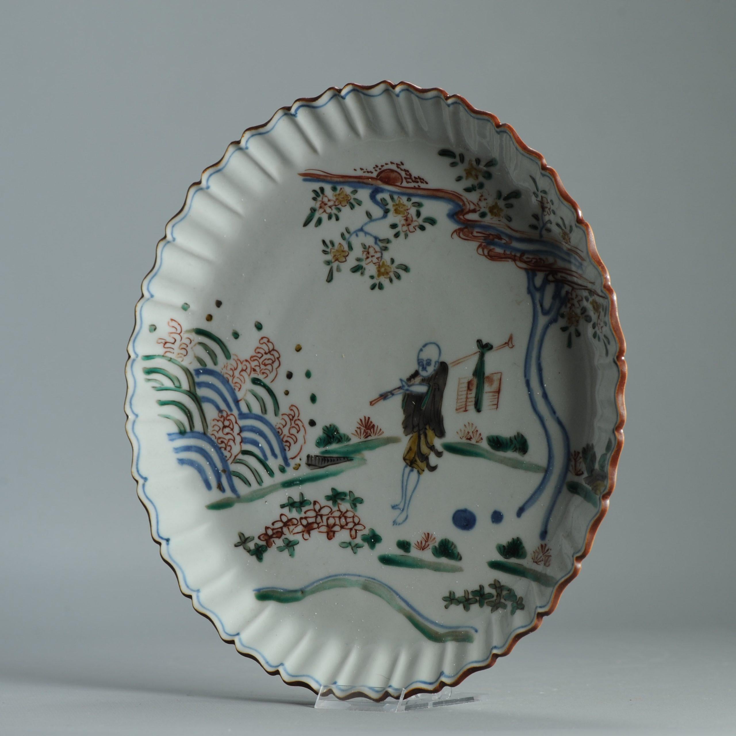 Parfait ca 1700 Assiette japonaise Arita Dans le style des premières assiettes du 17e siècle de Ming Ming. en vente 3