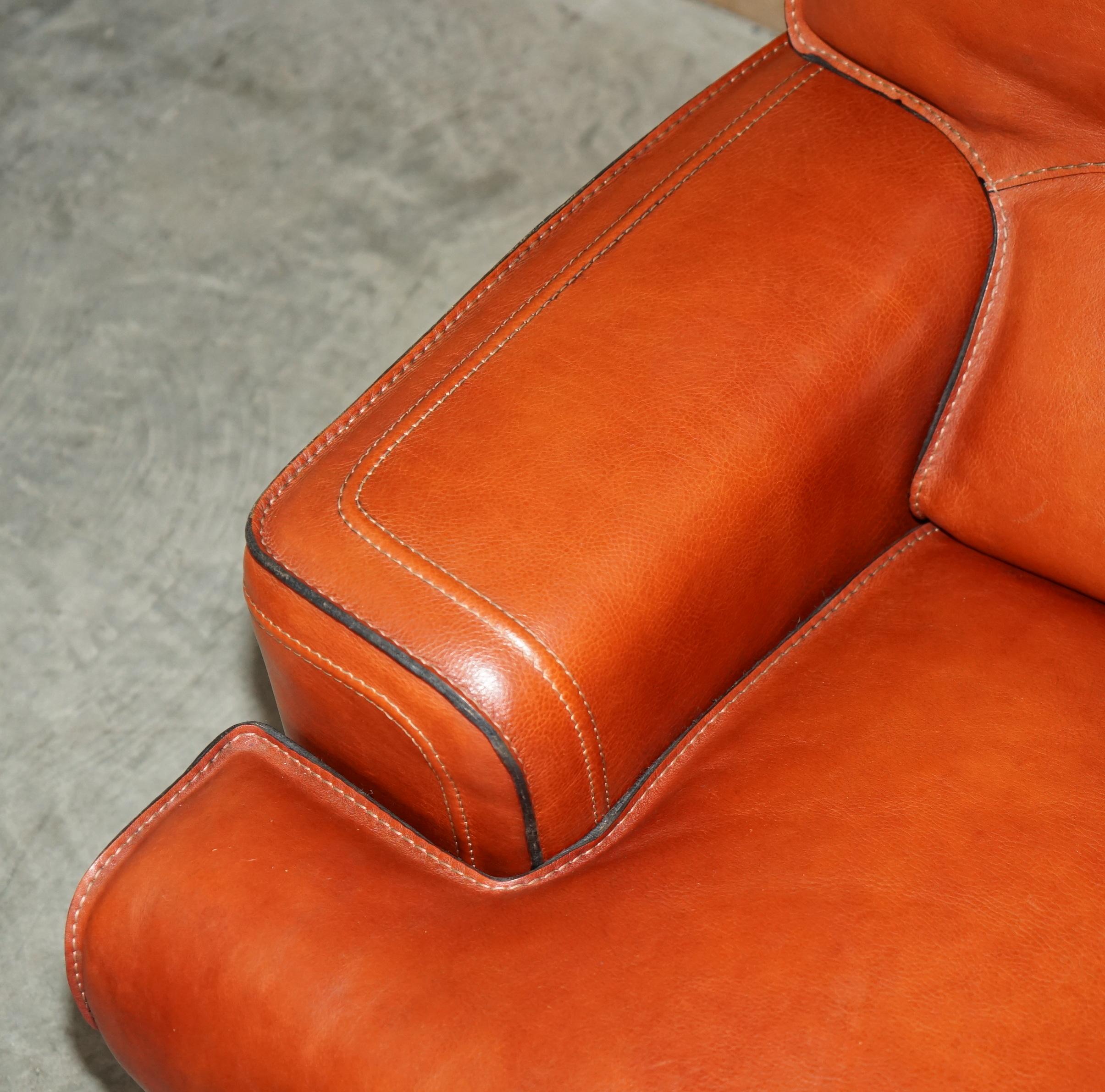 Leather PERFECT CONDITION CIRCA 1970's ROCHE BOBOIS BROWN LEATHER SOFA ARMCHAIR SUITE