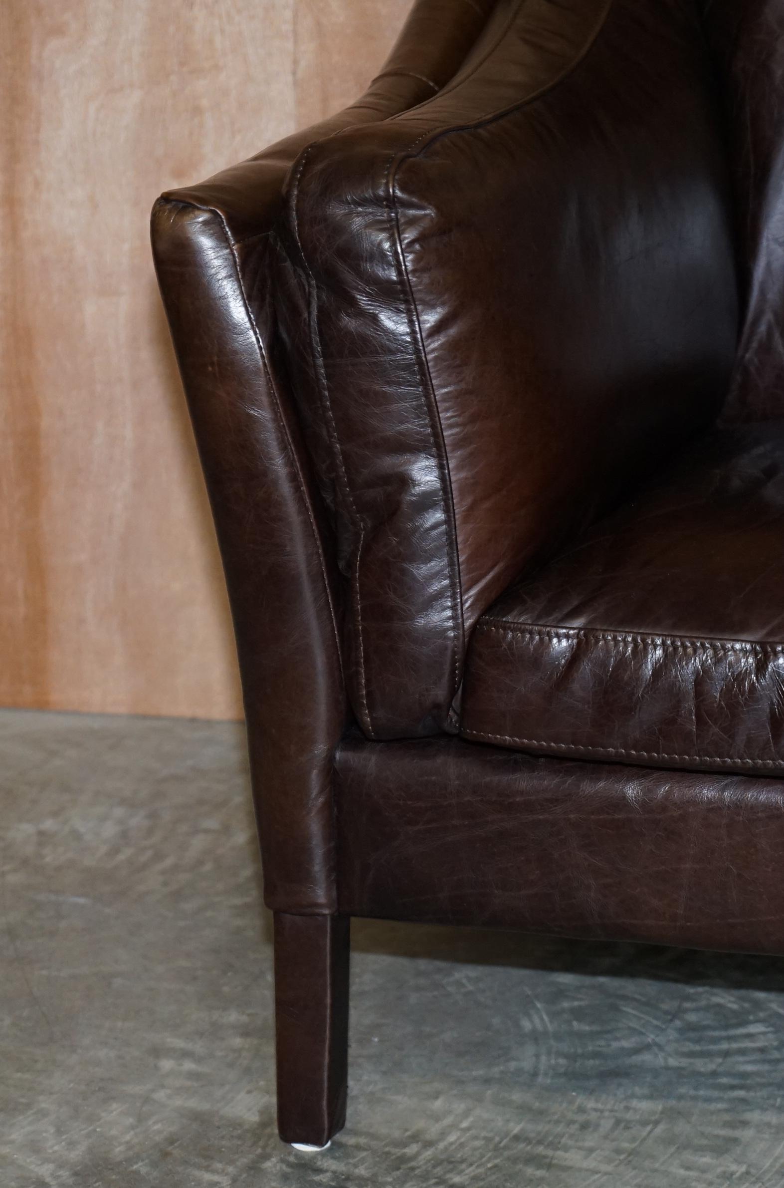 Perfect Condition Halo Groucho Bike Tan Brown Leather Sofa Part of a Large Suite 1