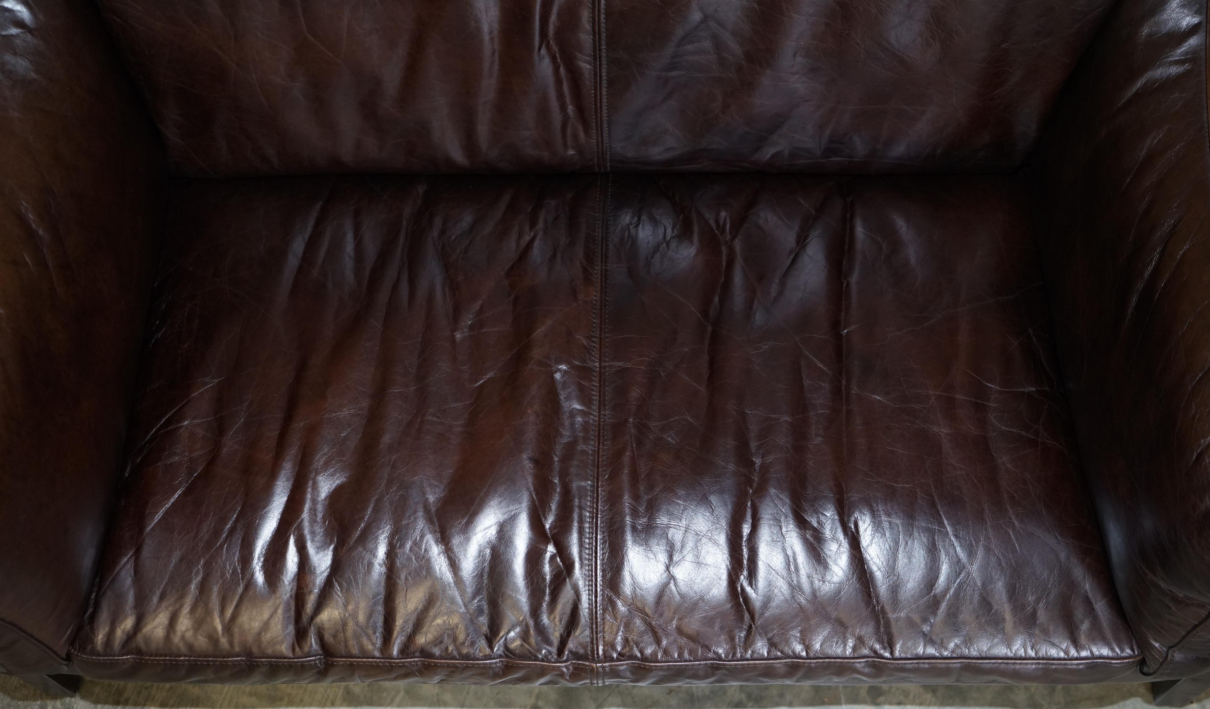 Perfect Condition Halo Groucho Bike Tan Brown Leather Sofa Part of a Large Suite In Excellent Condition In West Sussex, Pulborough