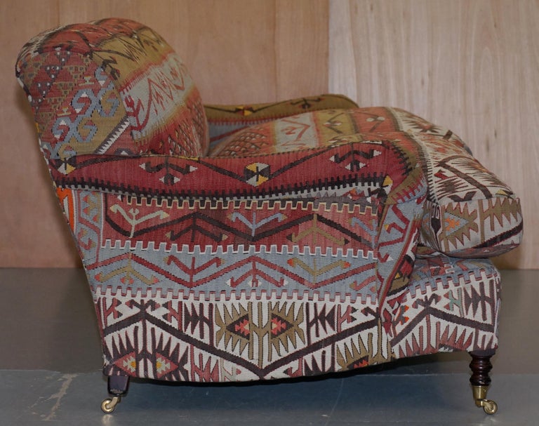 Perfect Smith Kilim Upholstery Large Sofa Feather Cushions at 1stDibs