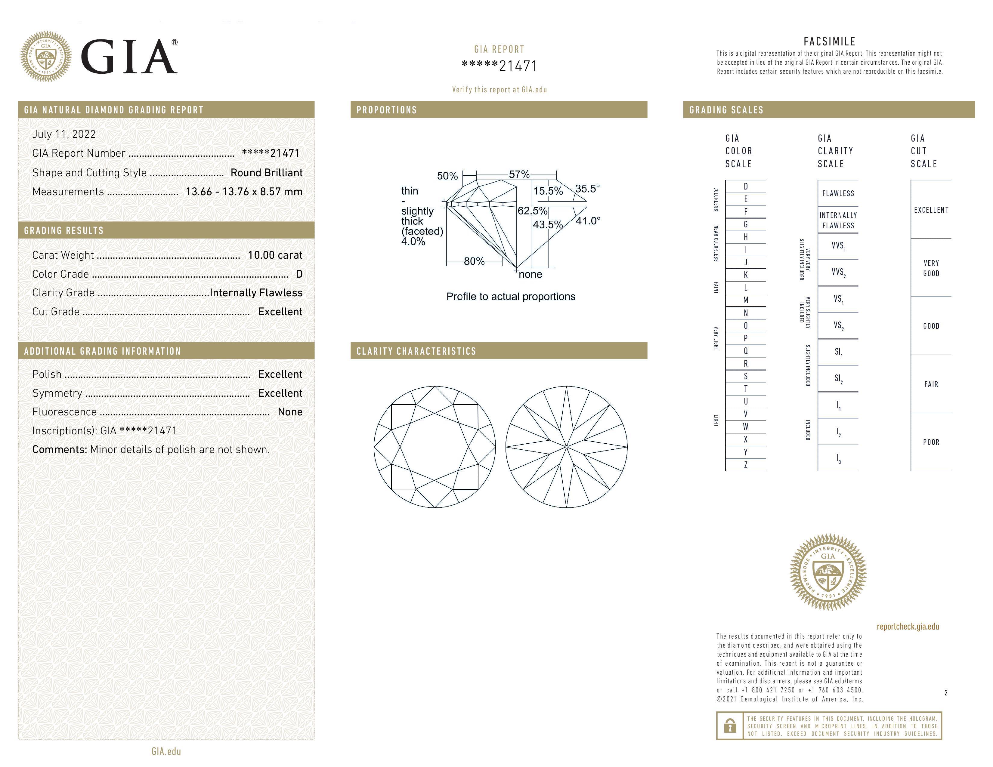 GIA-zertifizierter 10 Karat runder Diamantring mit Diamanten im Zustand „Neu“ in Chicago, IL