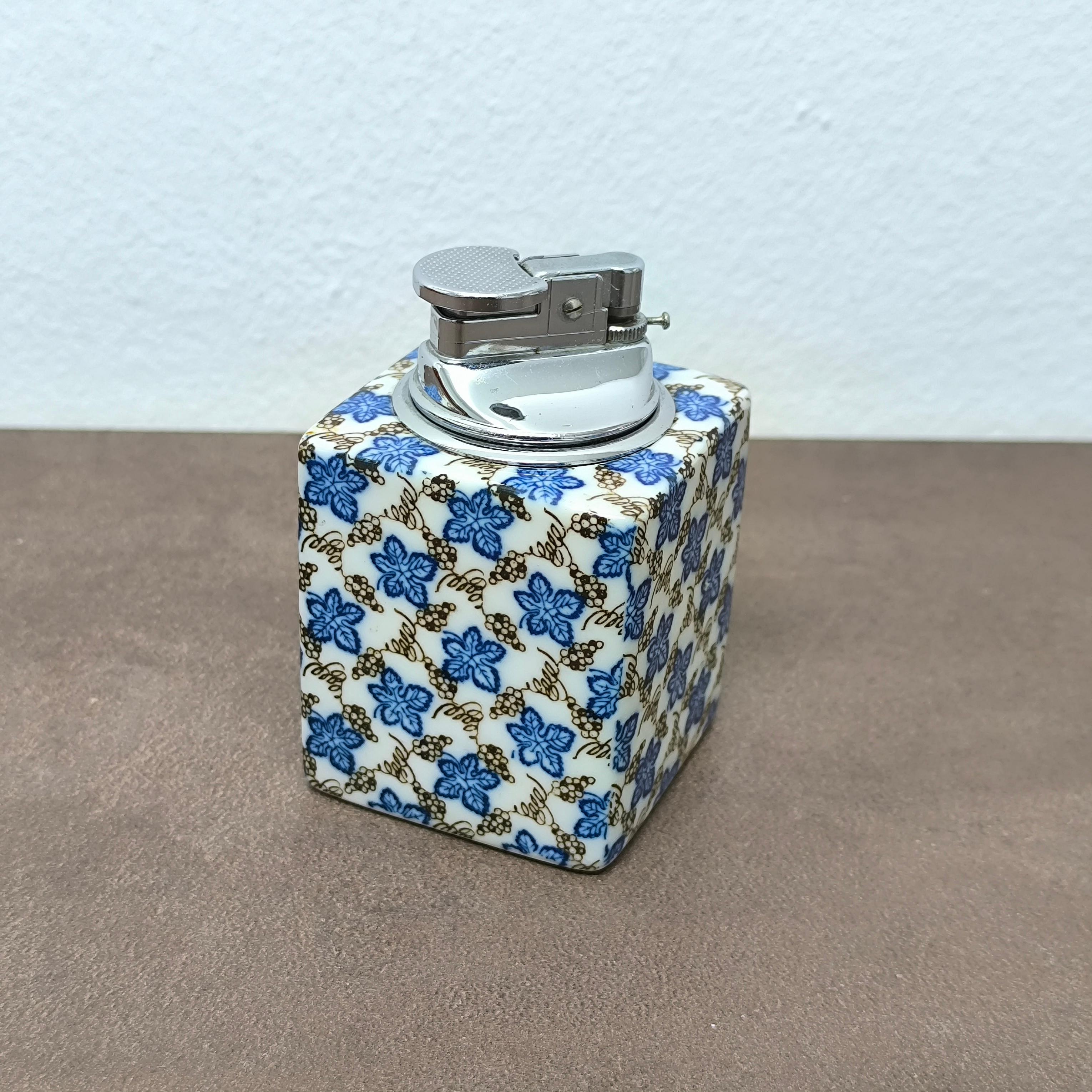 XX secolo PERFECT GIFT - Mid-Century Ceramic Table Lighter with Grape Motif, Japan, 1950s in vendita