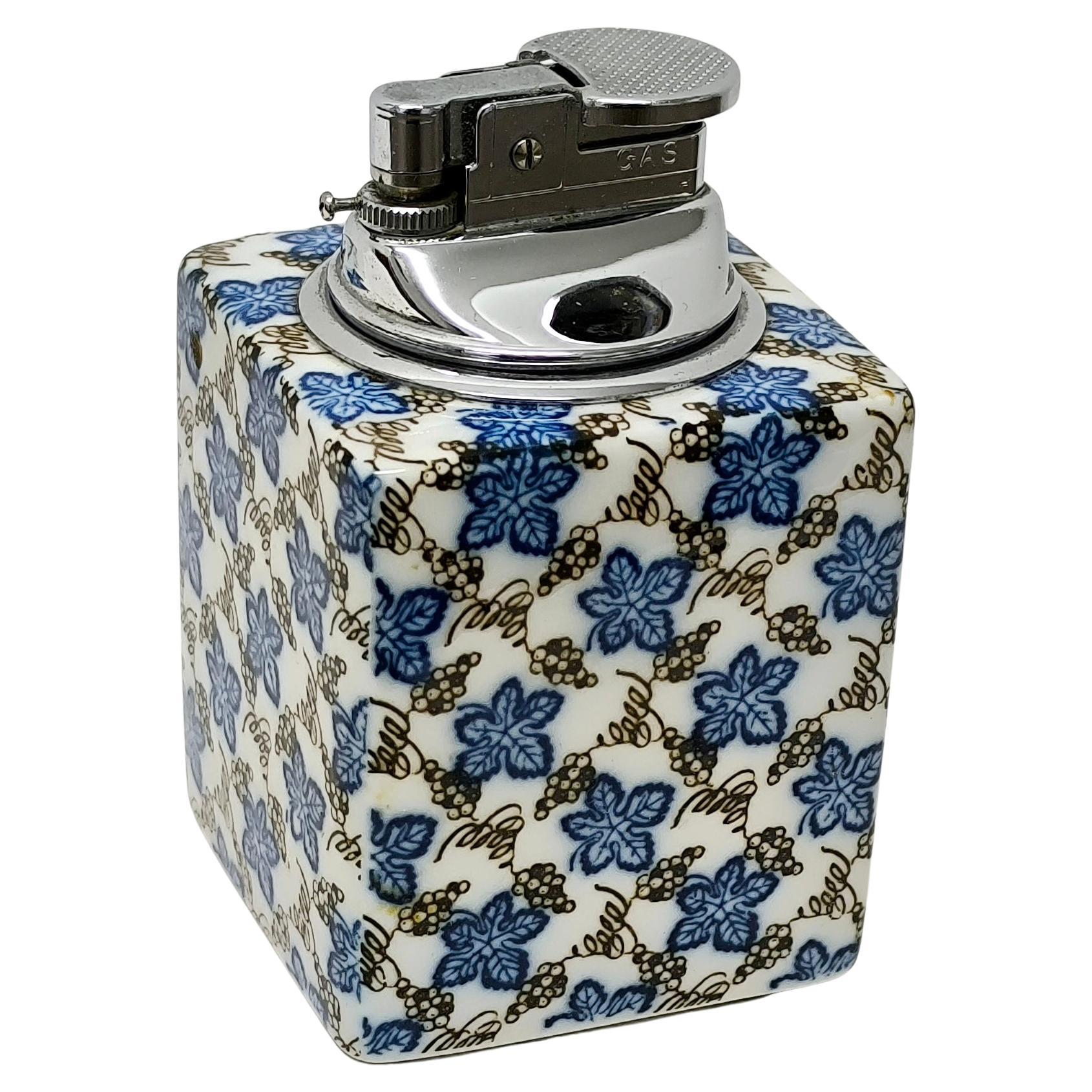 PERFECT GIFT - Mid-Century Ceramic Table Lighter with Grape Motif, Japan, 1950s