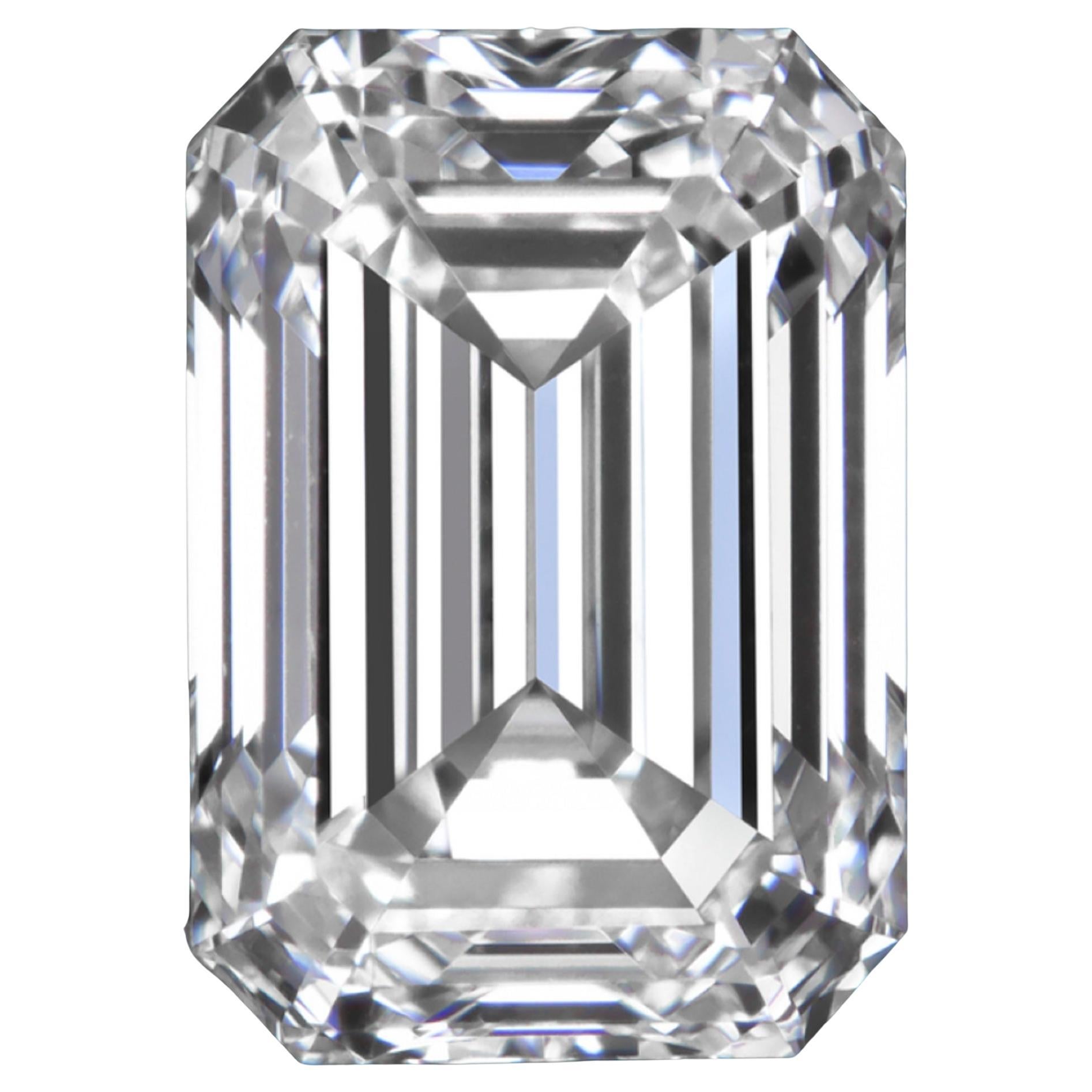 PERFECT Investment Grade 20 Carat Emerald Cut Diamond D Color 
