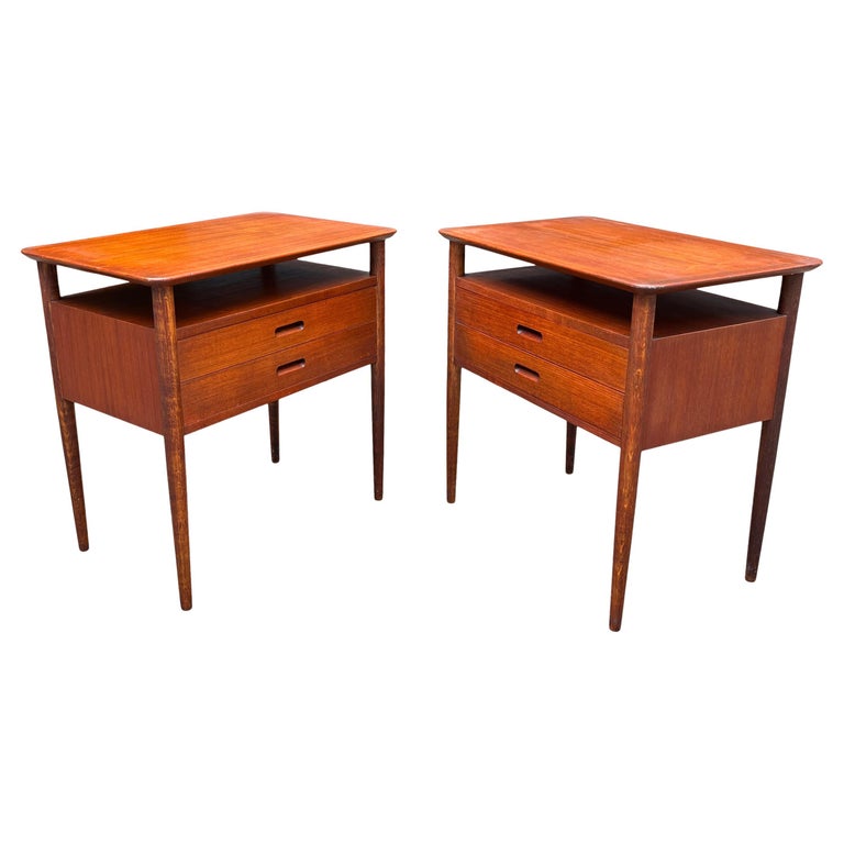 Perfect Midcentury Danish Bedside Tables at 1stDibs