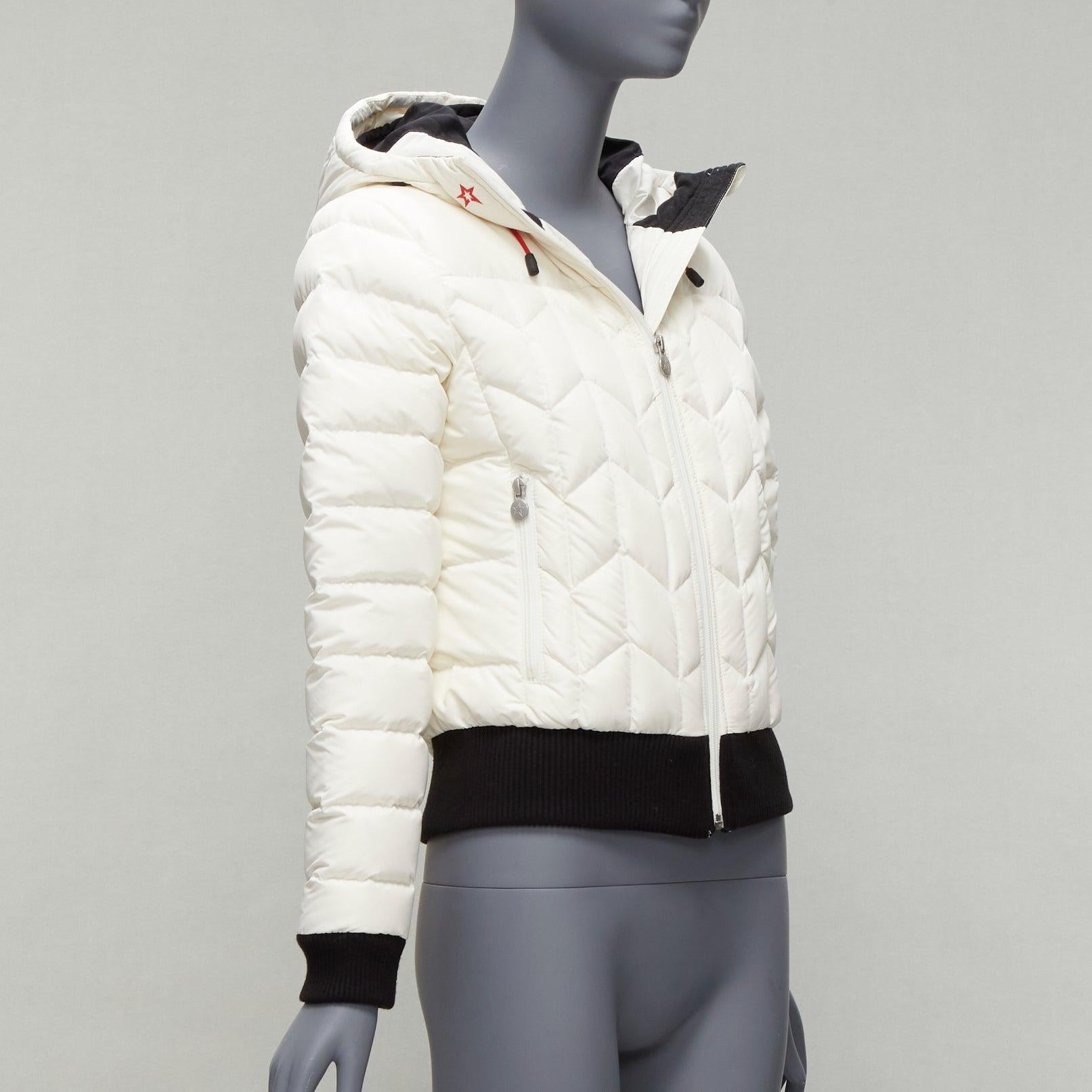 PERFECT MOMENT Veste polaire à capuche Cordon ivoire noir avec logo étoilé IT40 S Pour femmes en vente