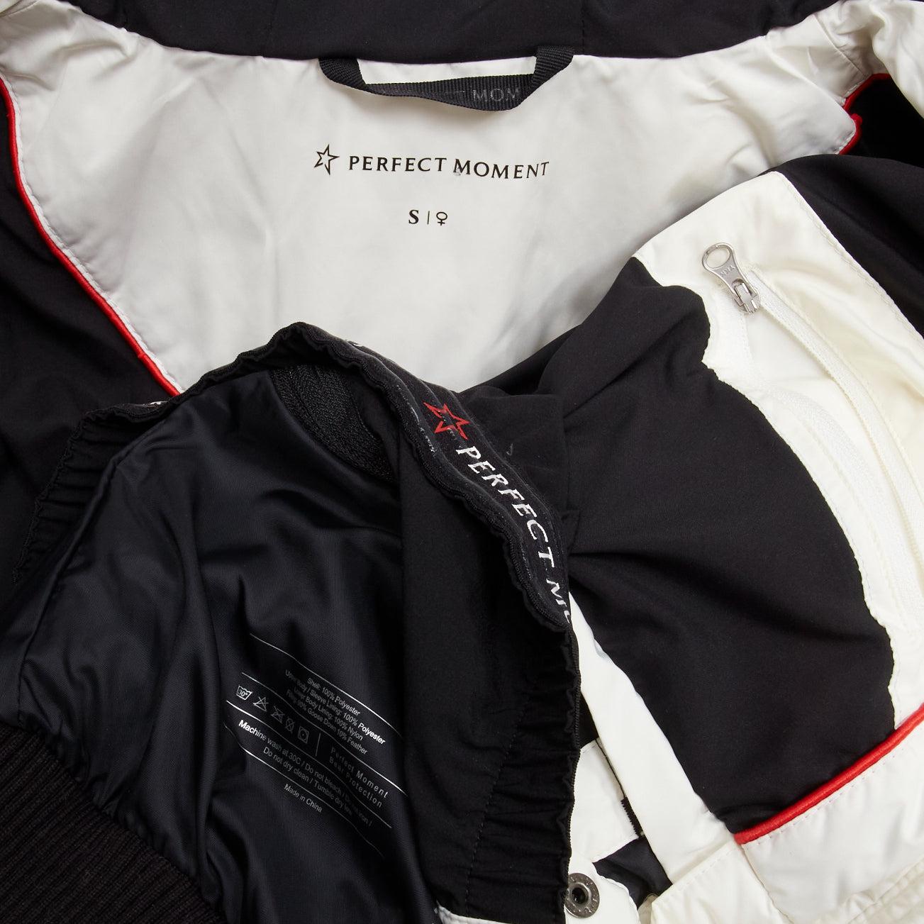 PERFECT MOMENT Veste polaire à capuche Cordon ivoire noir avec logo étoilé IT40 S en vente 5