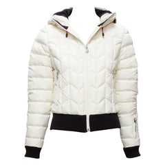 PERFECT MOMENT Cordon ivory black star logo hooded puffer jacket IT40 S Used PERFECT MOMENT Cordon ivory black star logo hooded puffer jacket IT40 S
