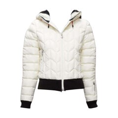 PERFECT MOMENT Cordon ivory black star logo hooded puffer jacket IT40 S Used PERFECT MOMENT Cordon ivory black star logo hooded puffer jacket IT40 S