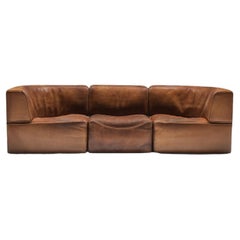 Perfekt patiniertes modulares DS-15 Sofa von Team De Sede für De Sede Schweizer.