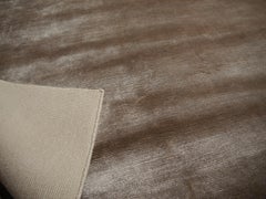 Perfect Plain Glacier Gray Rug Collection Bamboo Silk by Djoharian Collection