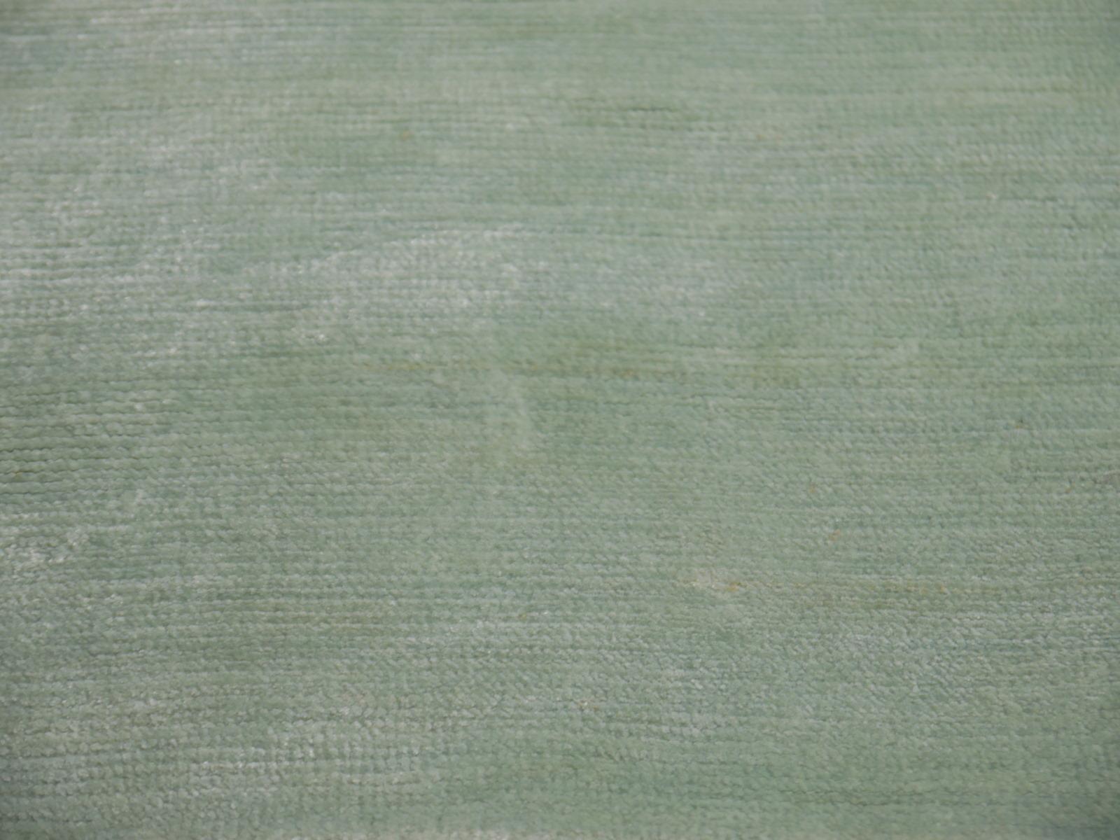 Sage Green Perfect Plains Rug Collection in Bamboo Silk by Djoharian Design For Sale 4