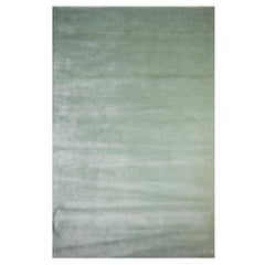 Perfect Plain Rug Collection Color Ice Water in Bamboo Silk by Djoharian Design