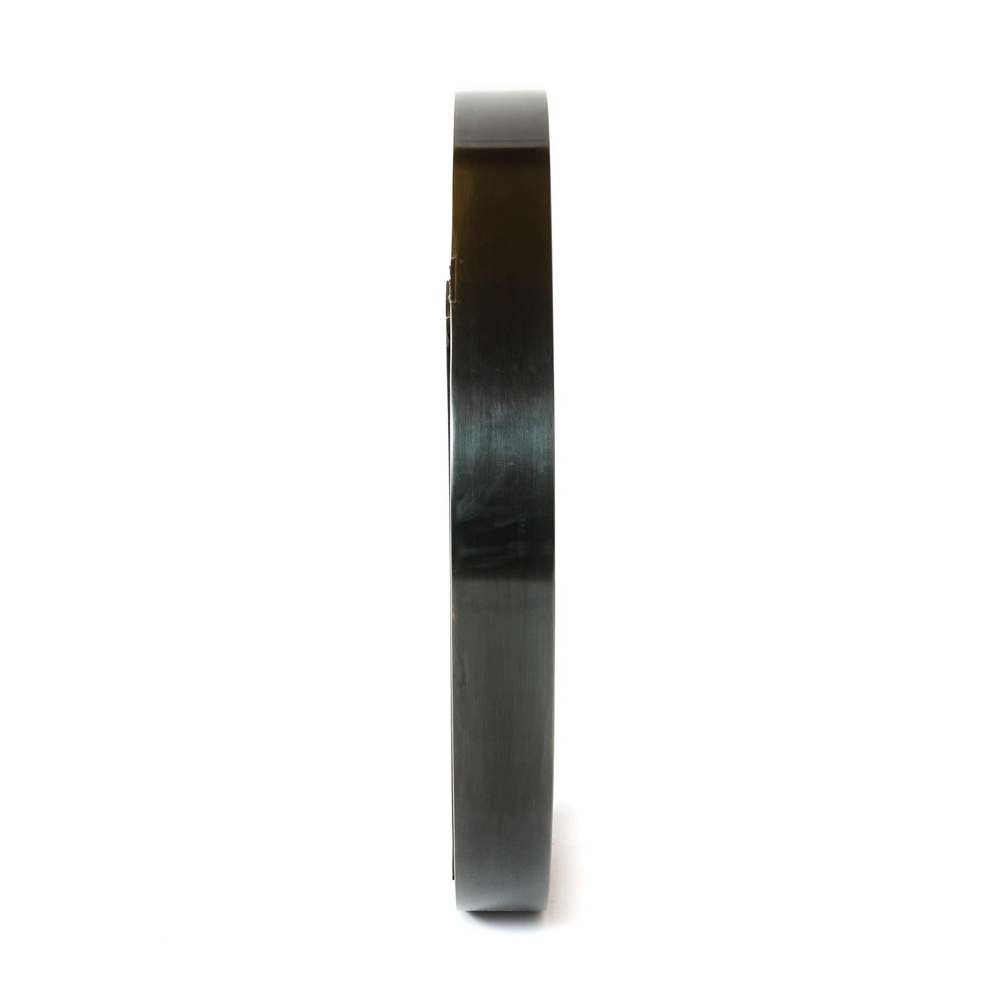 Américain Miroir à anneau parfait en bronze noirci, fait sur commande en vente