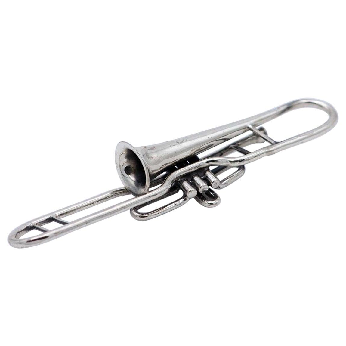 Perfect silver trumpet For Sale