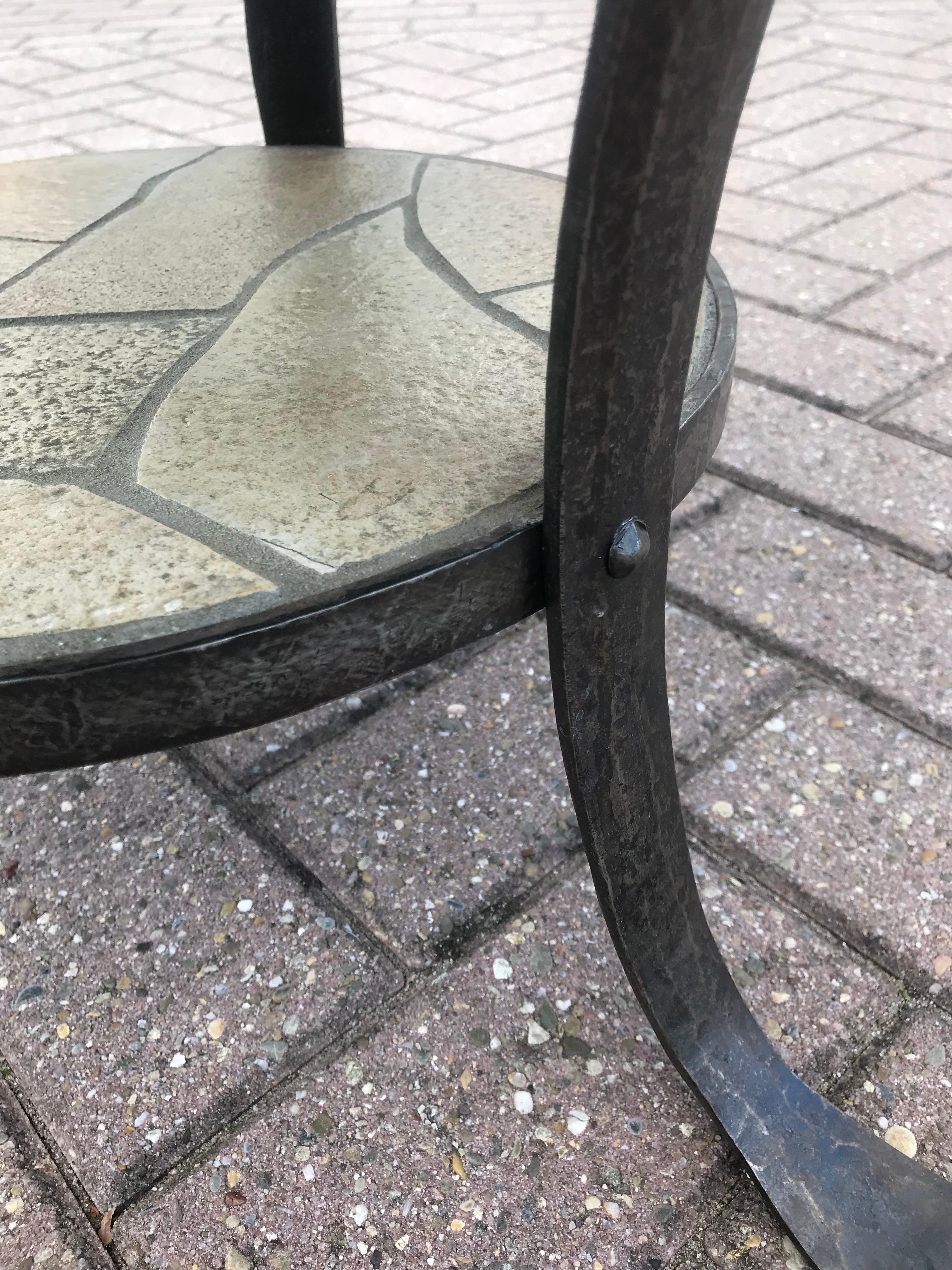 slate top patio table