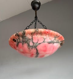 Dimensioni perfette e bilanciamento perfetto della luce a sospensione / lampadario in alabastro antico