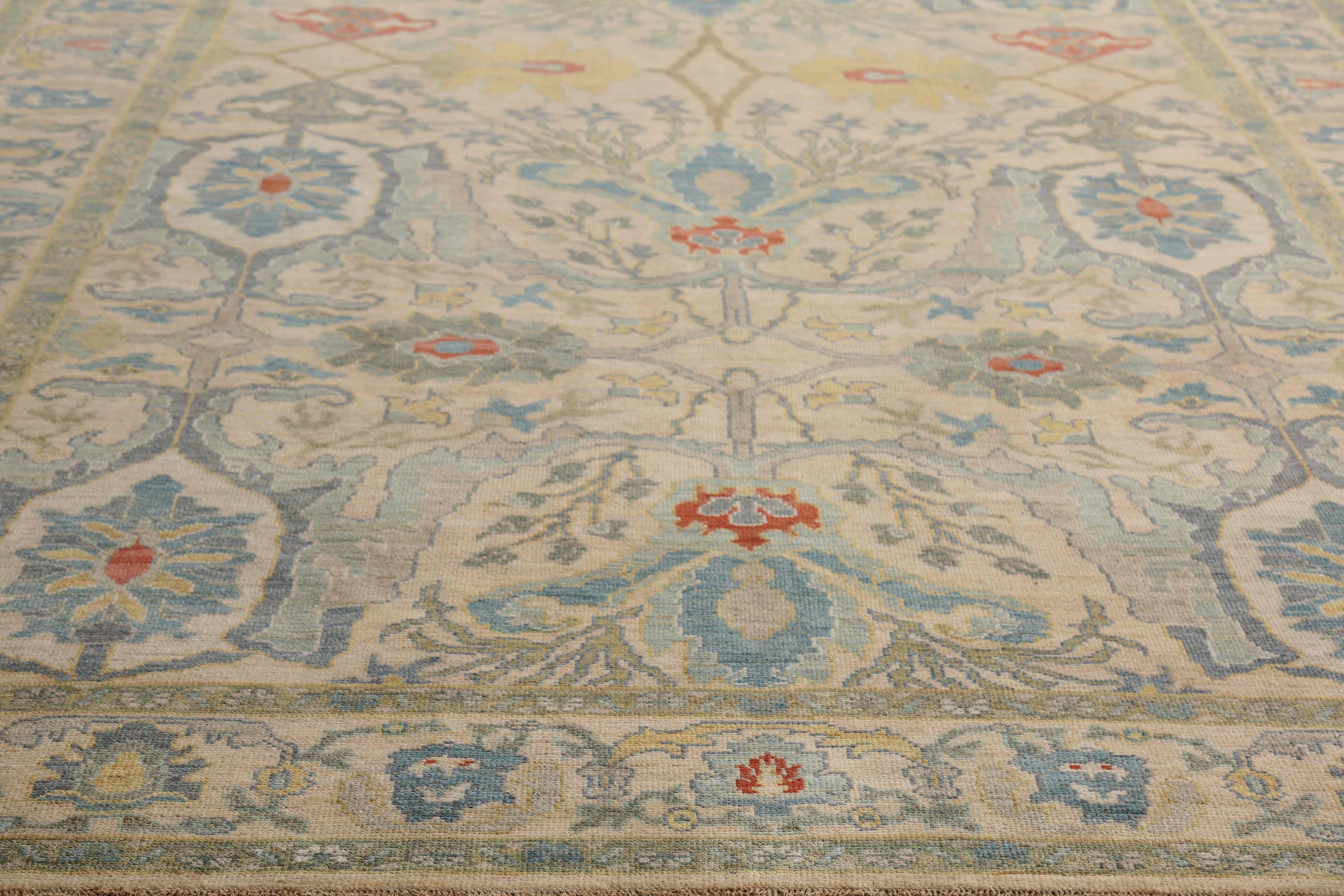 Wool Perfect Size Turkish Sultanabad Rug For Sale