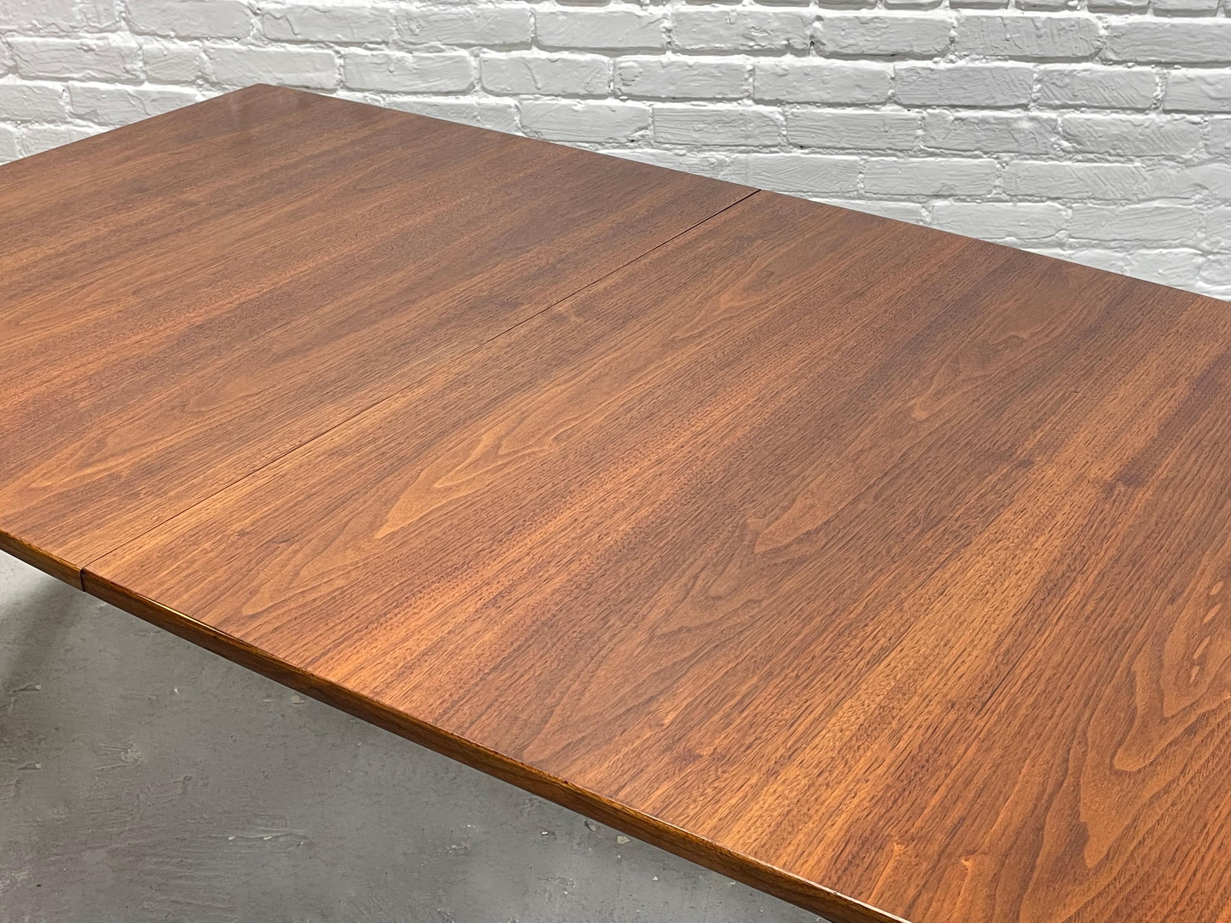 Perfect Size WALNUT Mid Century Modern DINING TABLE, c. 1960's For Sale 9