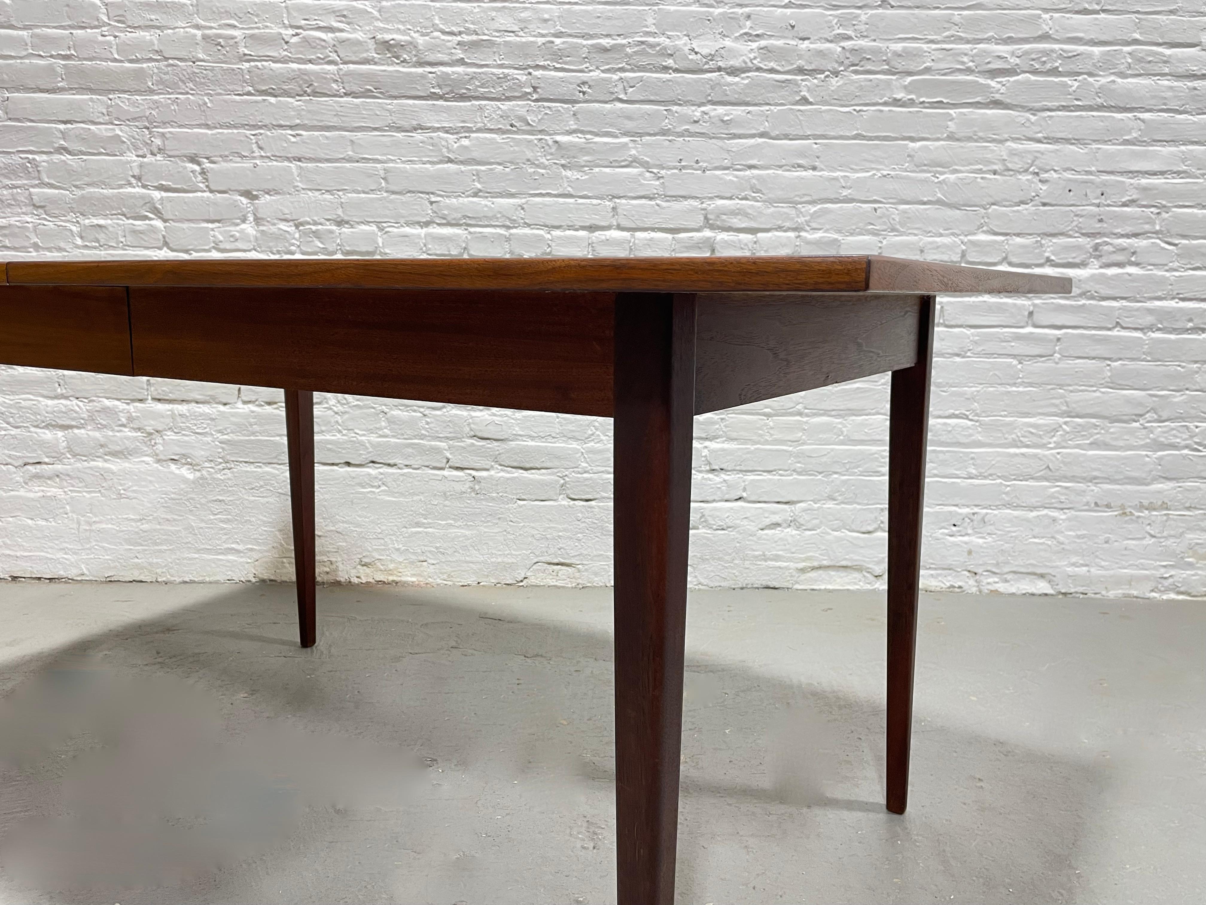 Walnut Perfect Size WALNUT Mid Century Modern DINING TABLE, c. 1960's For Sale